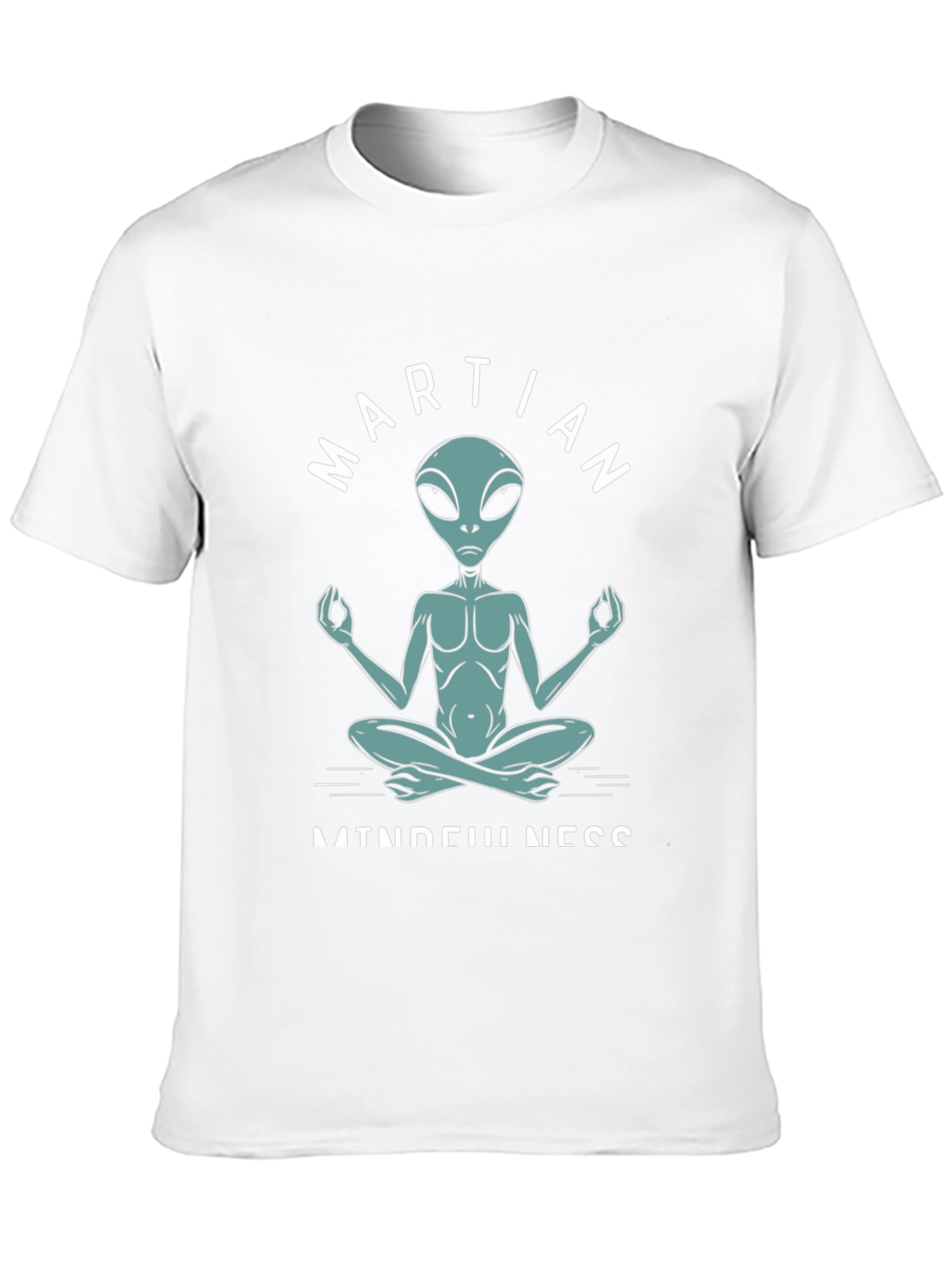 Black Martian Mindfulness Meditation T-Shirt view 10