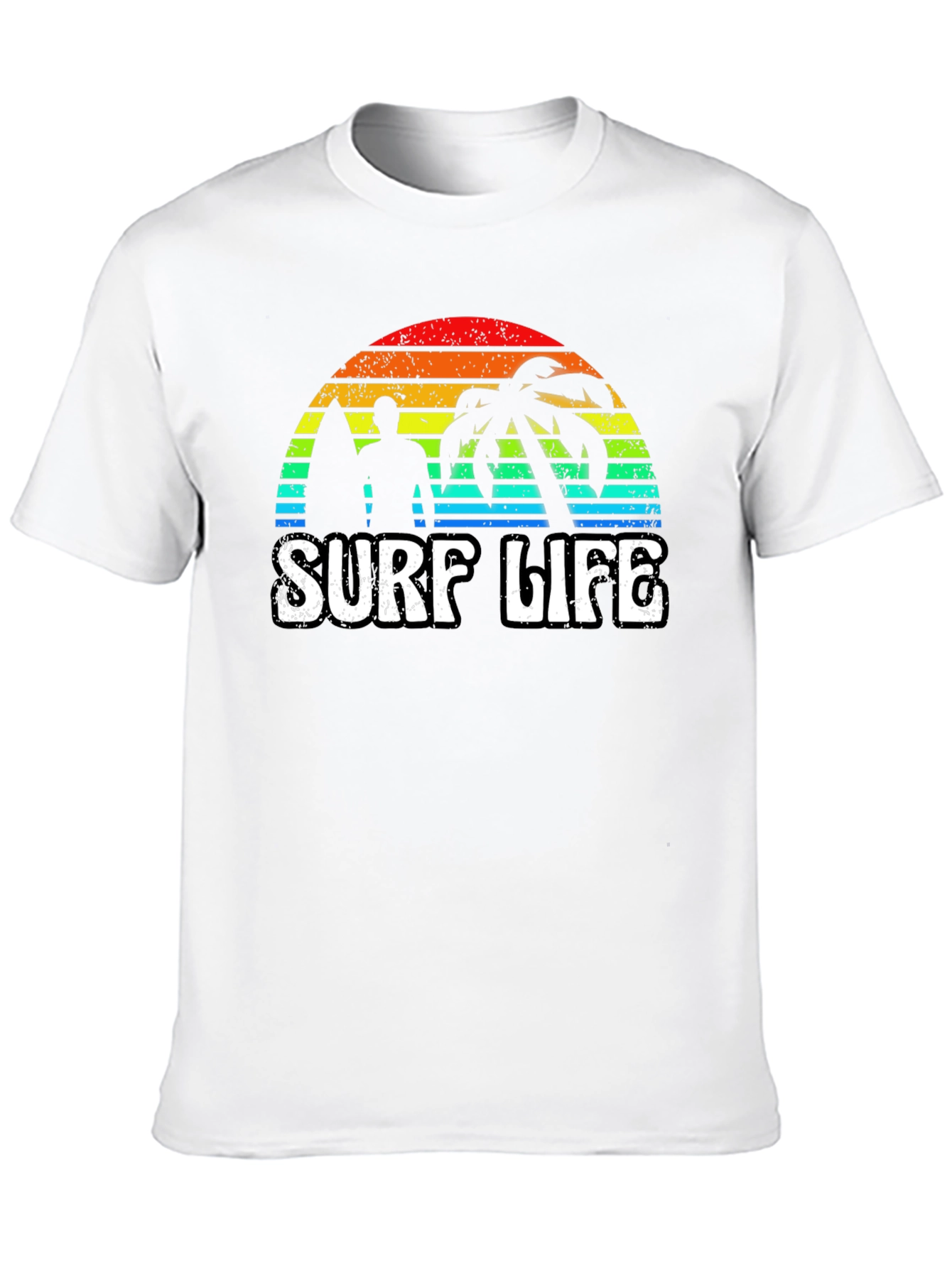 Black Surf Life Graphic Tee - Retro Sunset view 10