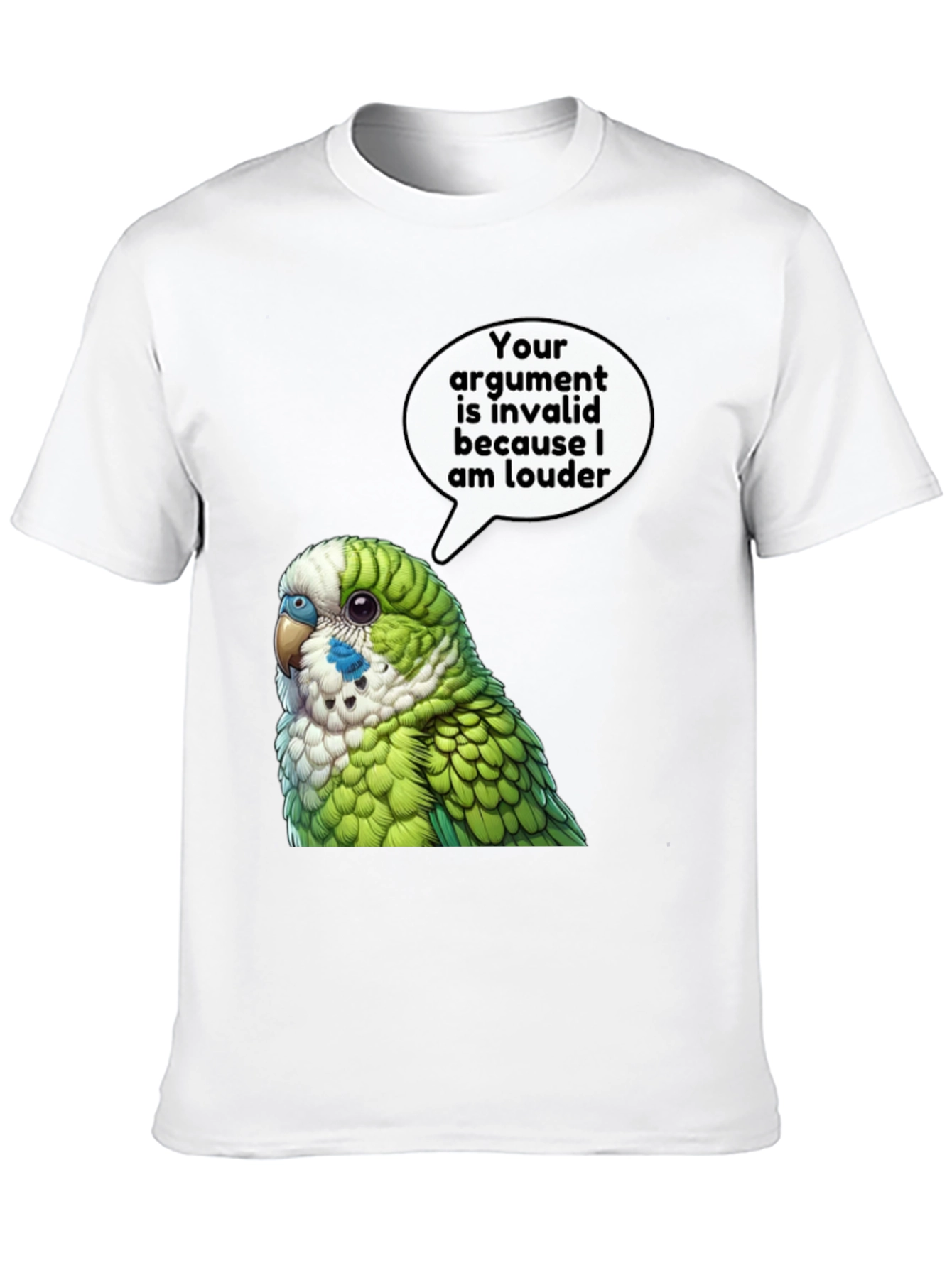 Black Parrot Loud Argument T-Shirt view 10