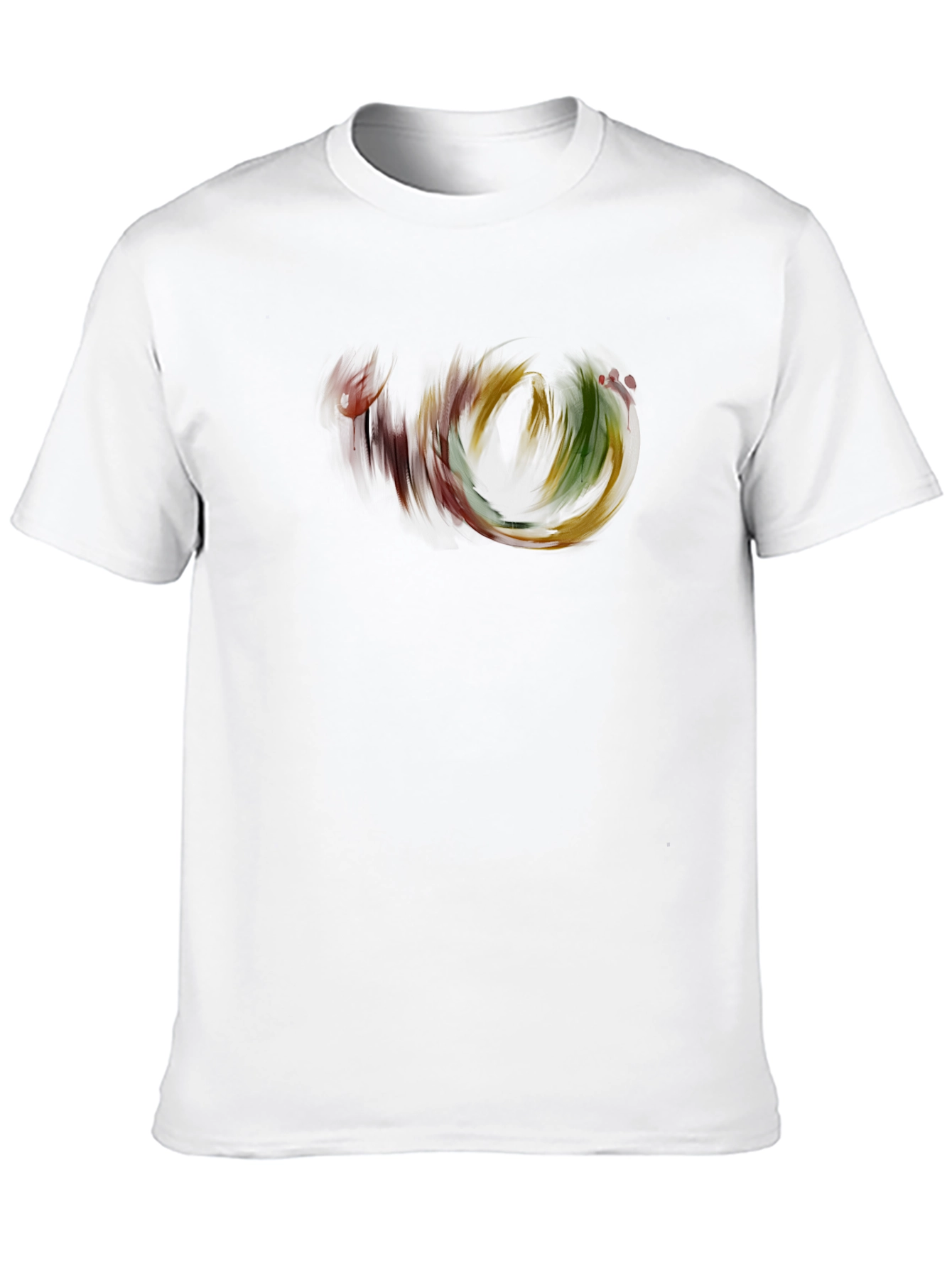 Black Abstract Swirl Graphic Black T-Shirt view 10