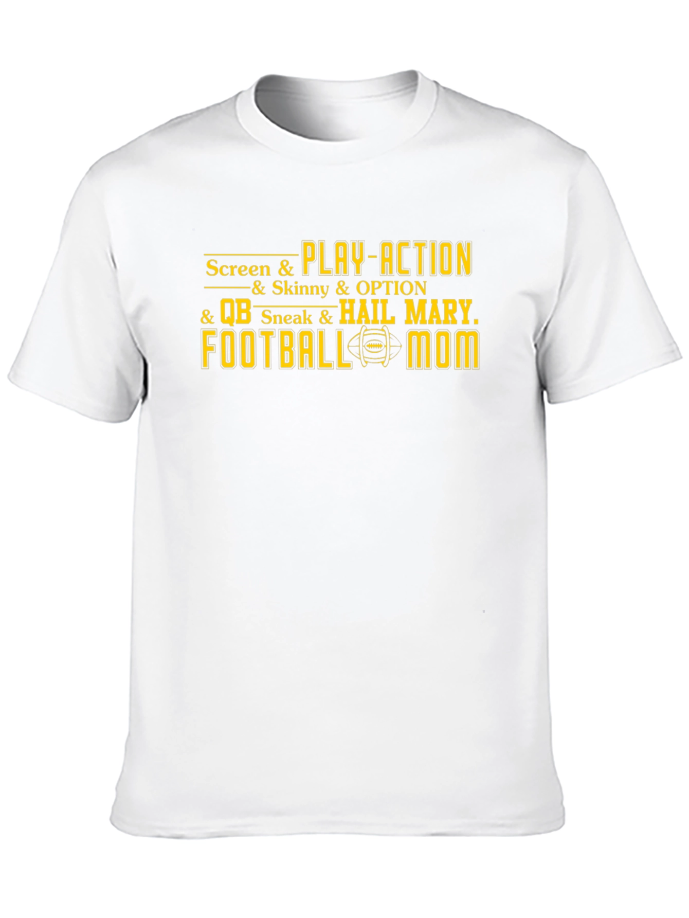 Black Football Mom T-Shirt - Screen & Play-Action Graphic Tee view 10
