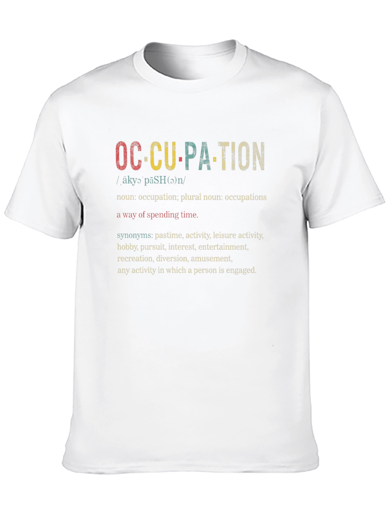 Black Occupation Definition Graphic Tee - Black view 10