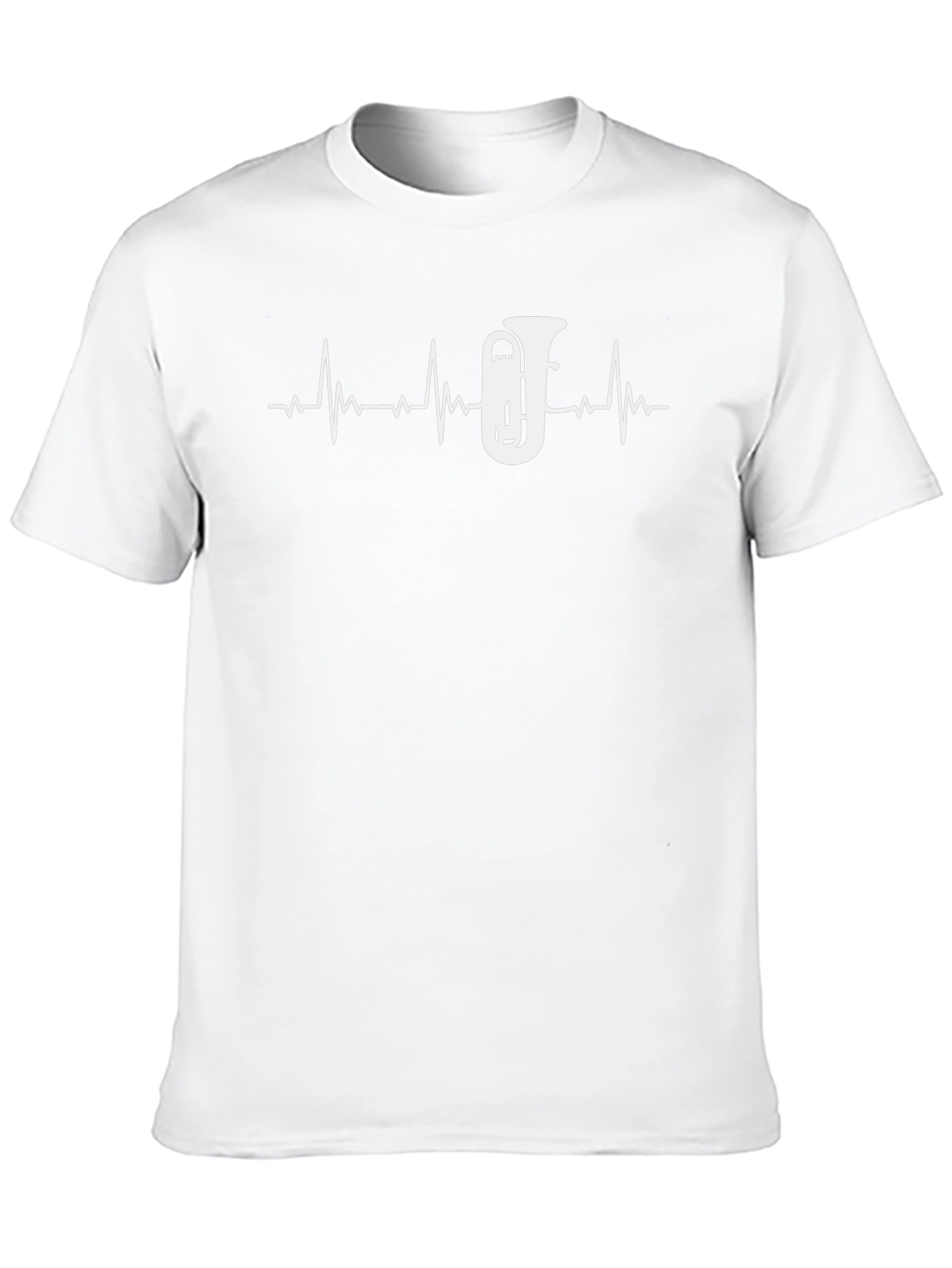 Black Tuba Heartbeat T-Shirt - Musician Gift view 10