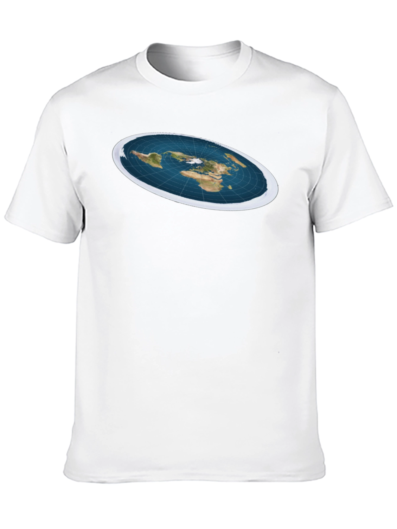 Black Flat Earth T-Shirt - Conspiracy Theory Tee view 10