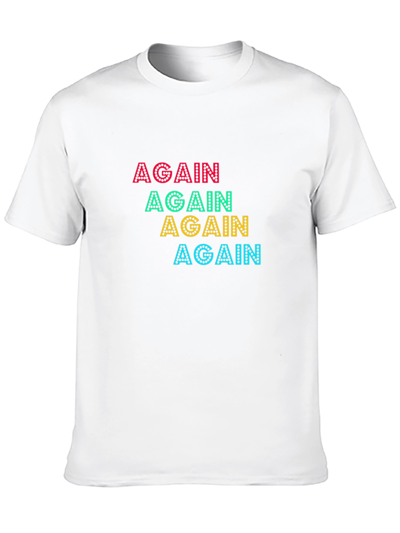 Black Again Colorful Print Black Cotton T-Shirt view 10