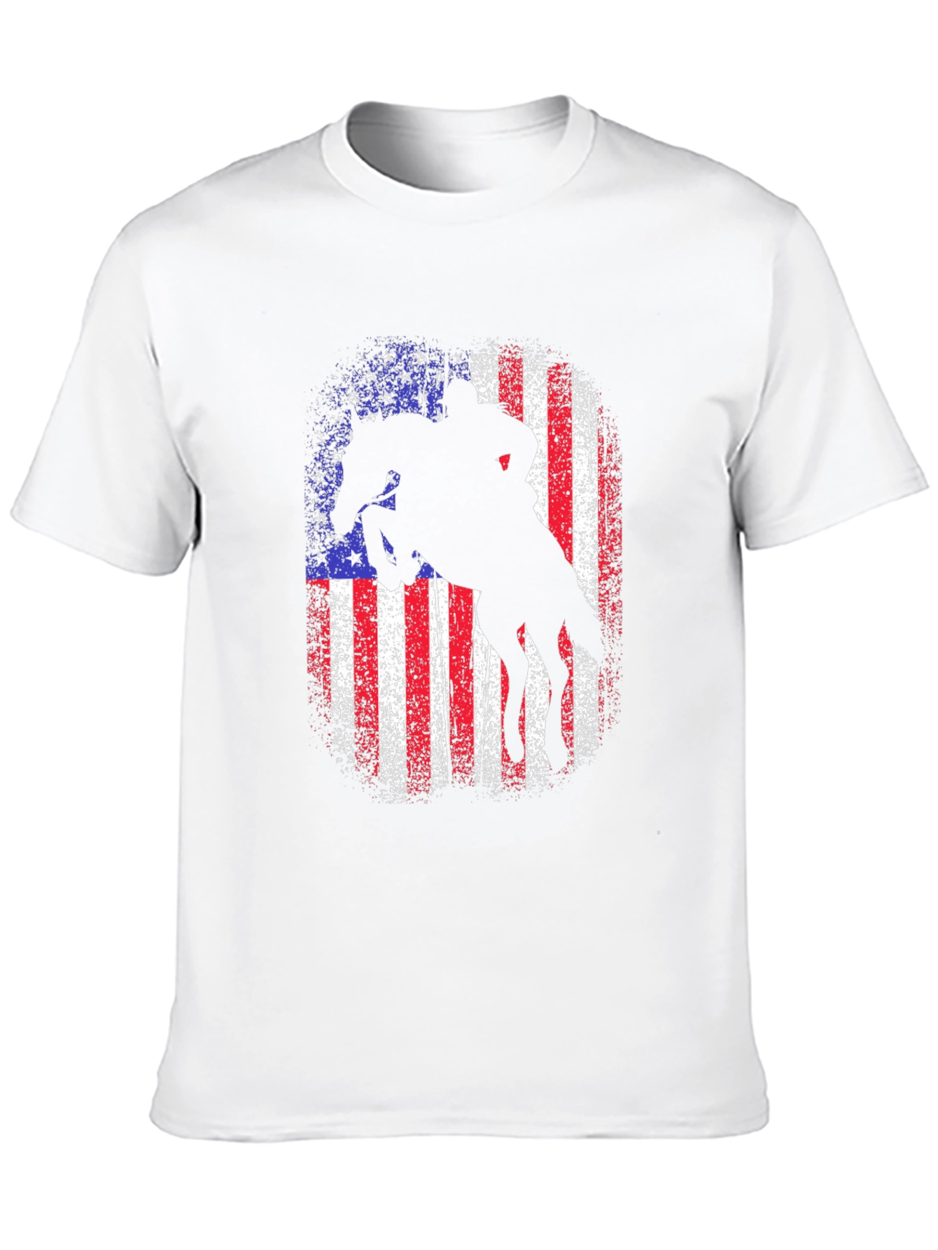 Black American Rodeo T-Shirt - Patriotic Rider Design view 10