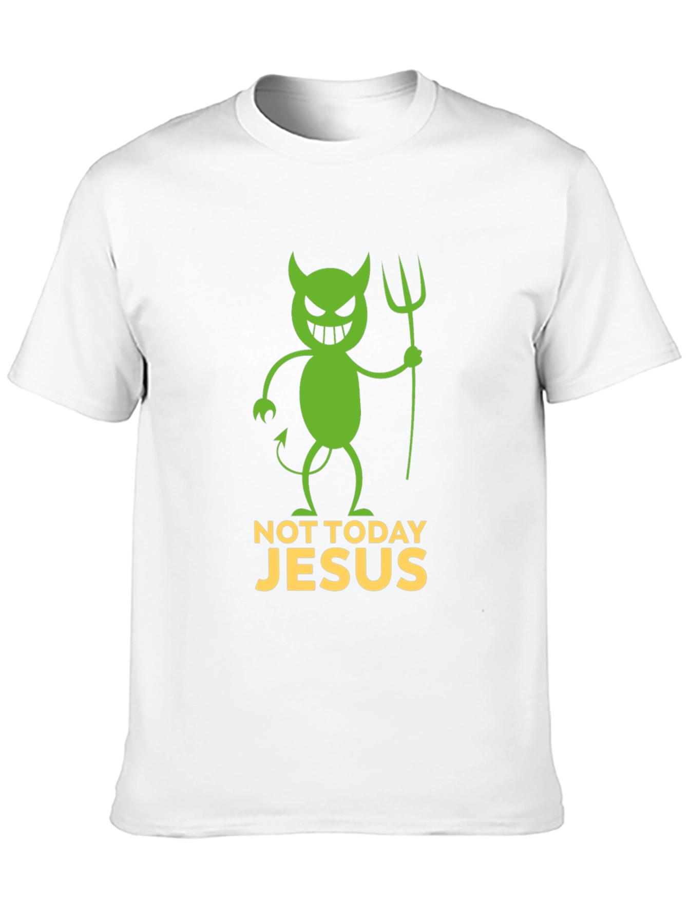 Black Not Today Jesus Funny Graphic T-Shirt view 10
