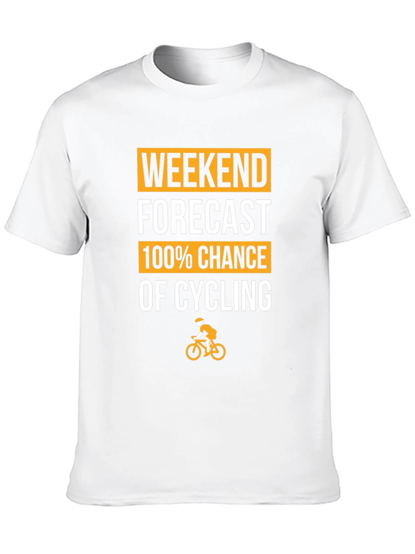 Black Cycling Forecast T-Shirt - 100% Chance of Cycling! view 10