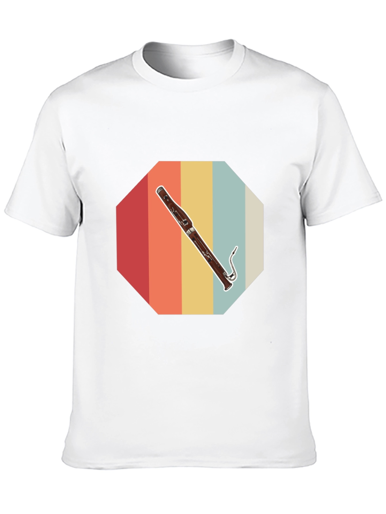 Black Bassoon Retro Octagon T-Shirt view 10