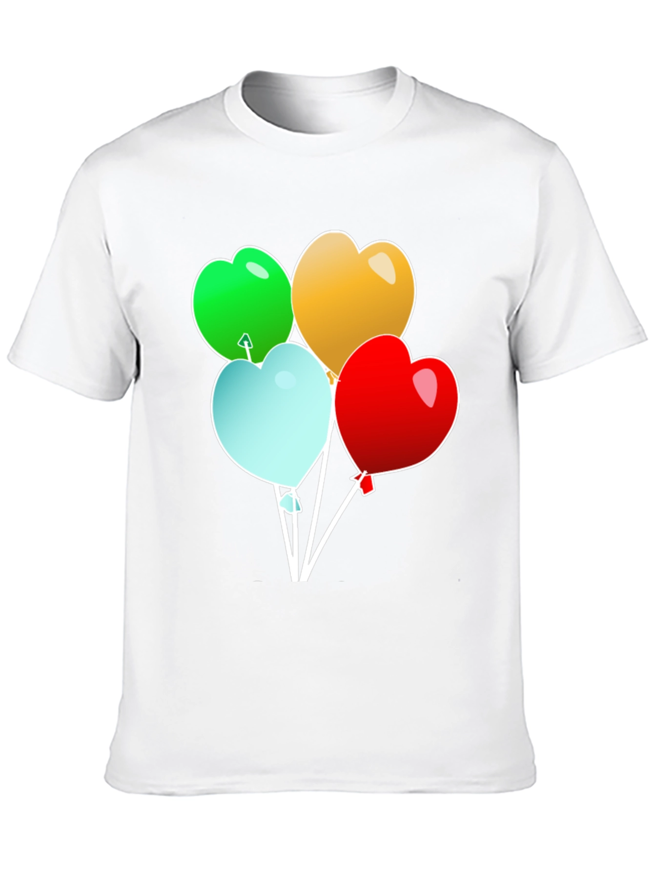 Black Heart Balloons Graphic T-Shirt - Stylish Men's Tee view 10