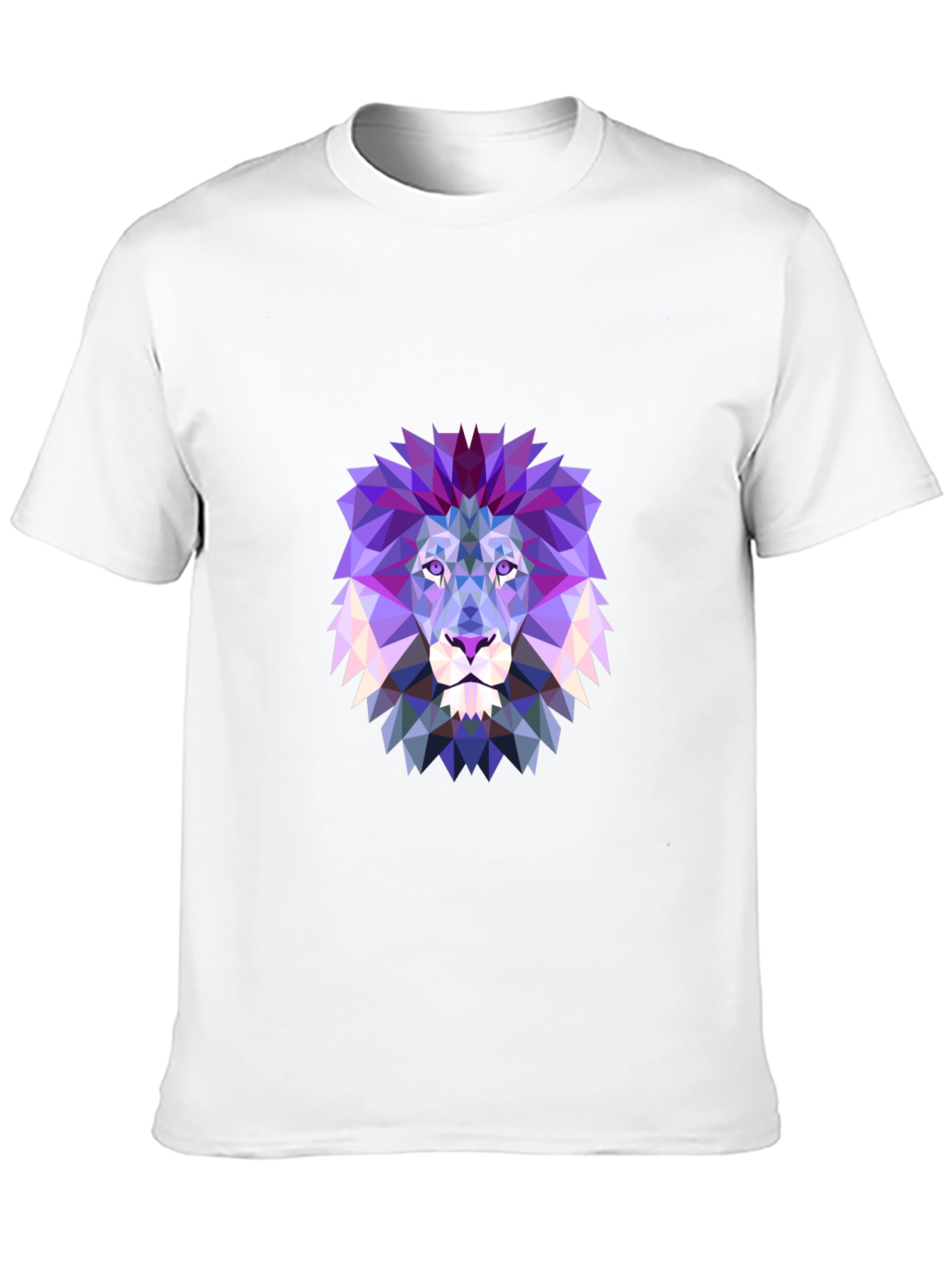 Black Geometric Lion Graphic T-Shirt view 10