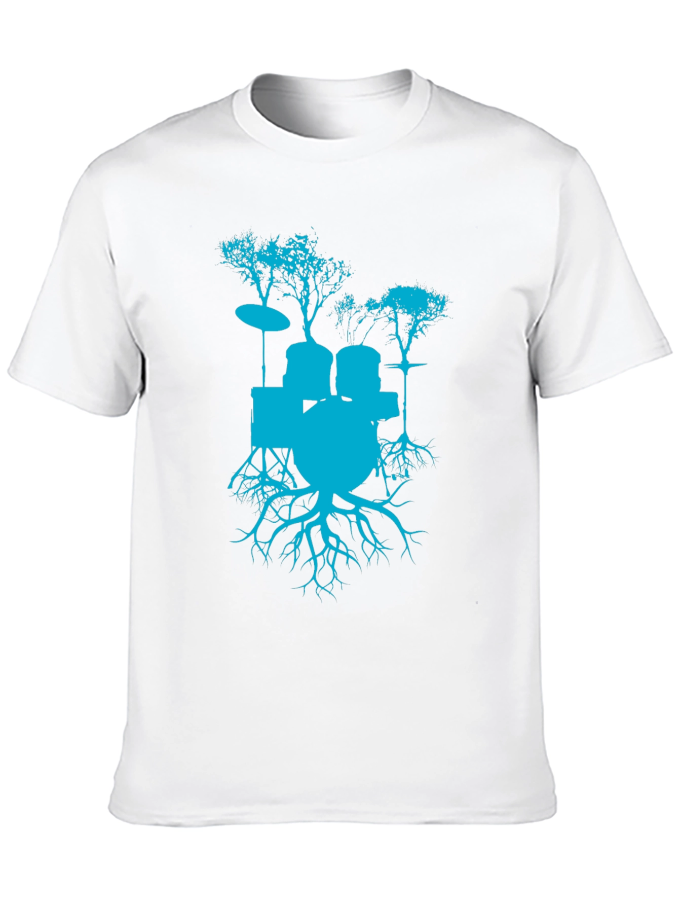 Black Drum Kit Tree Roots Graphic T-Shirt - Black view 10