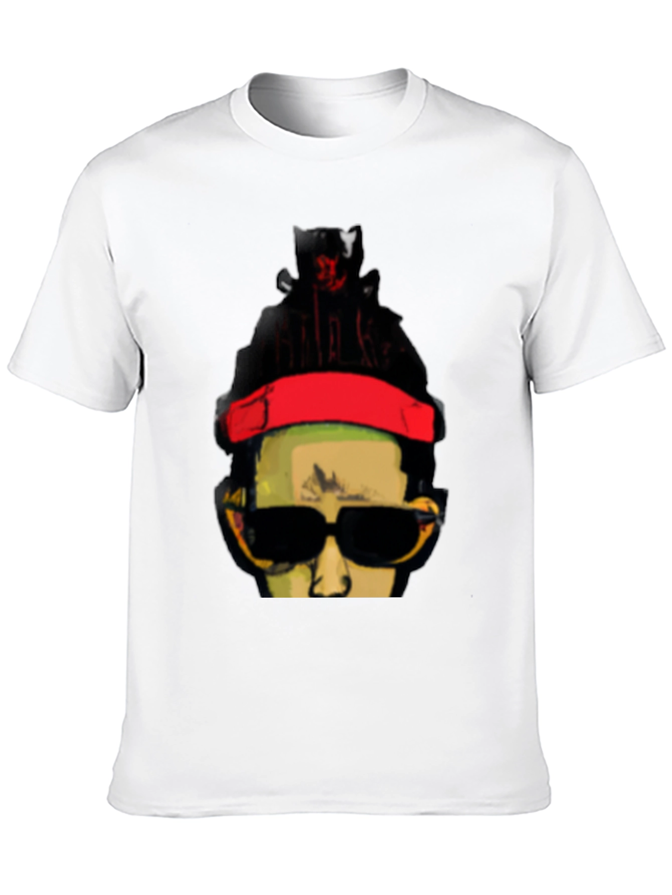 Black Cool Graphic Print Black T-Shirt view 10