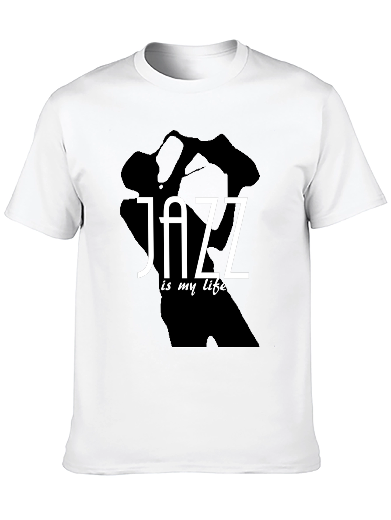 Black Jazz Is My Life T-Shirt - Black Graphic Tee view 10