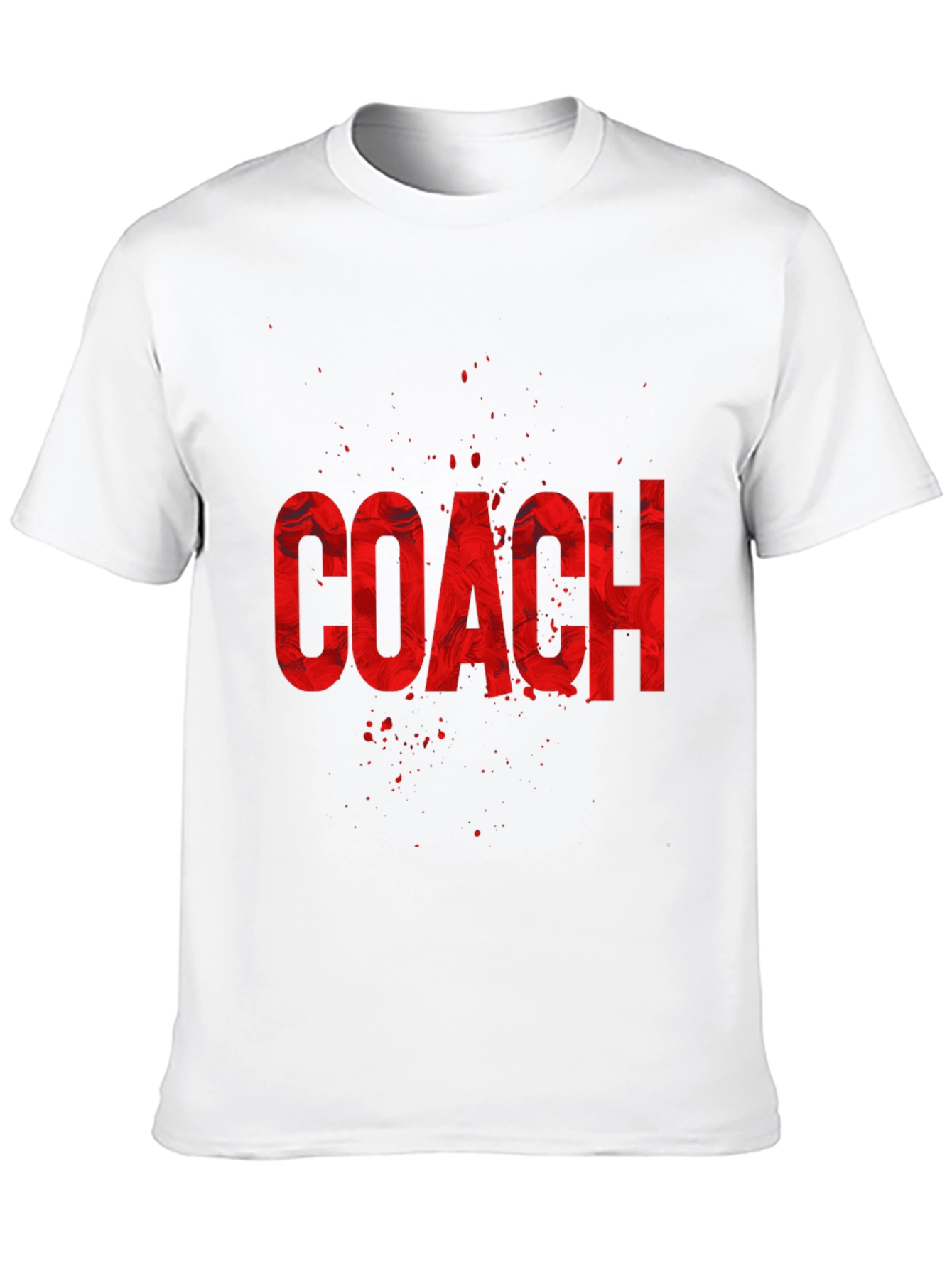 Coach Graphic T-Shirt - Red Text on Black Tee - 10