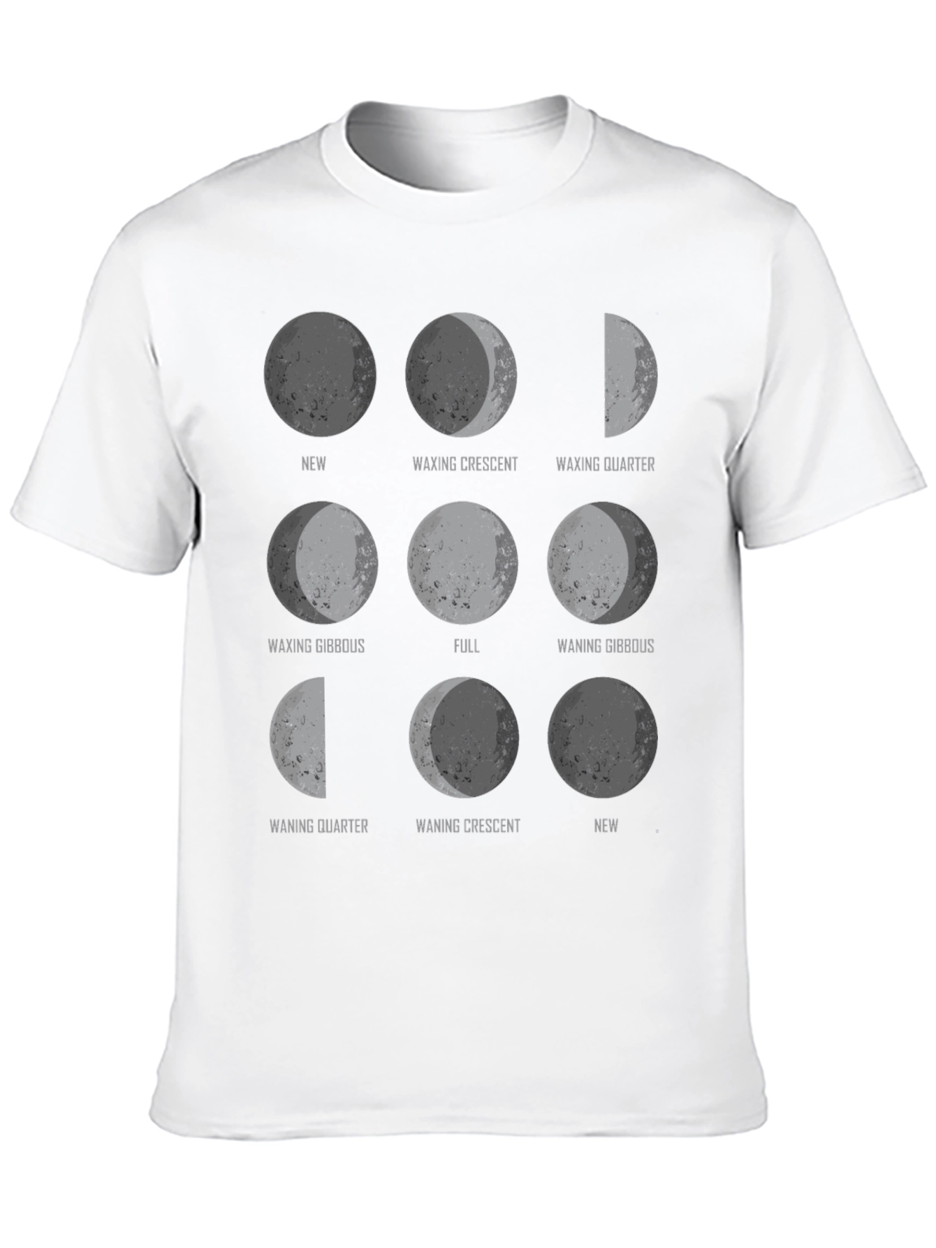 Black Moon Phases Graphic Tee - Astronomy T-Shirt view 10