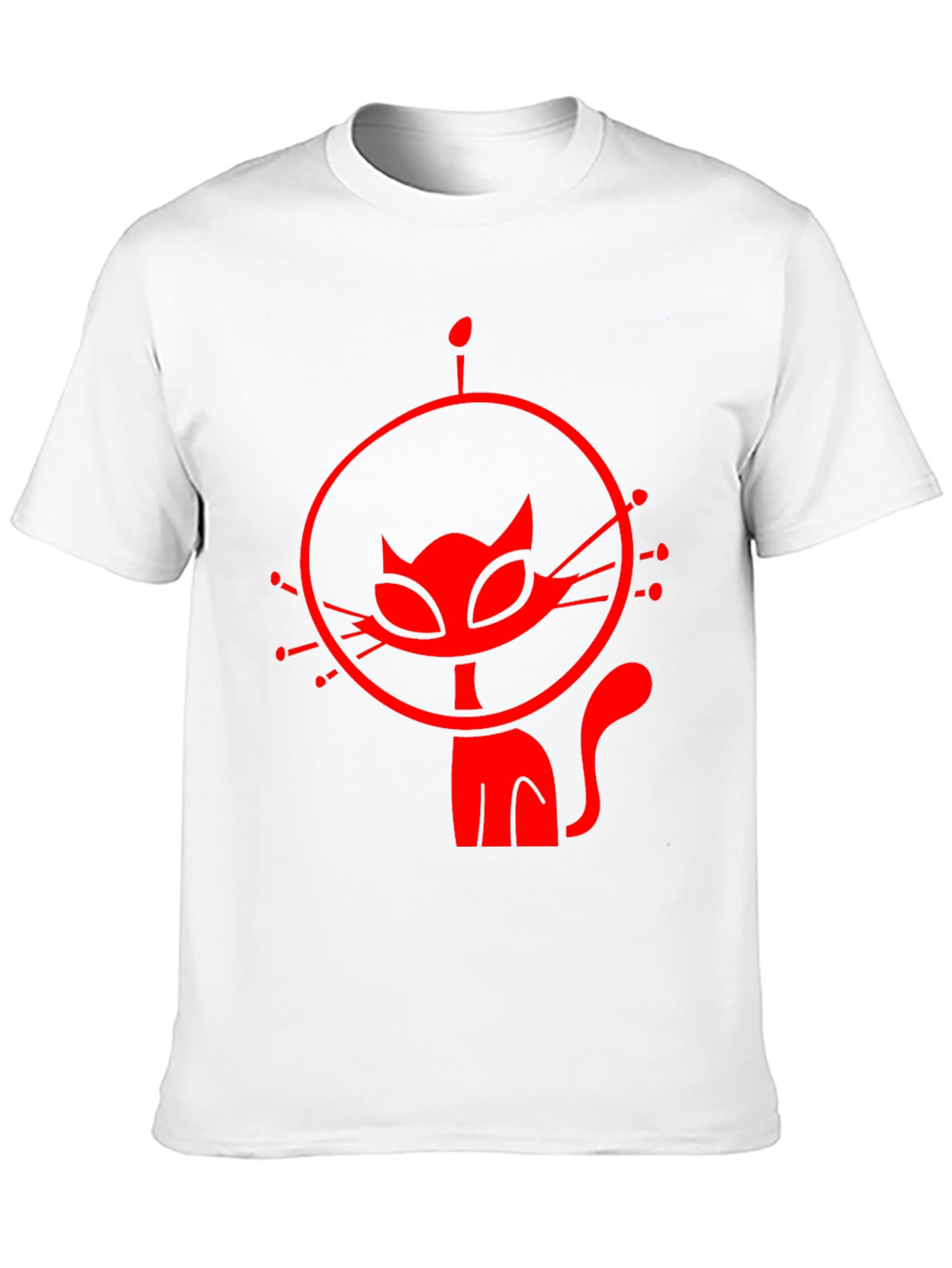 Black Retro Cat Astronaut Black Graphic Tee view 10