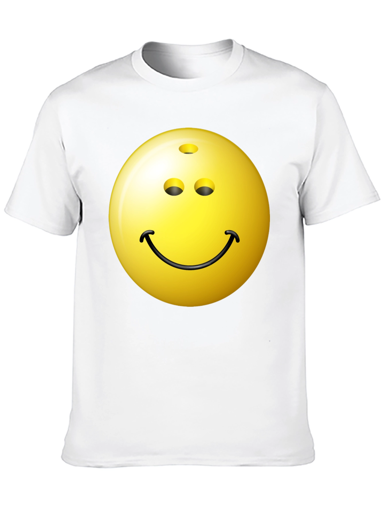 Black Bowling Ball Smiley Face Black T-Shirt view 10
