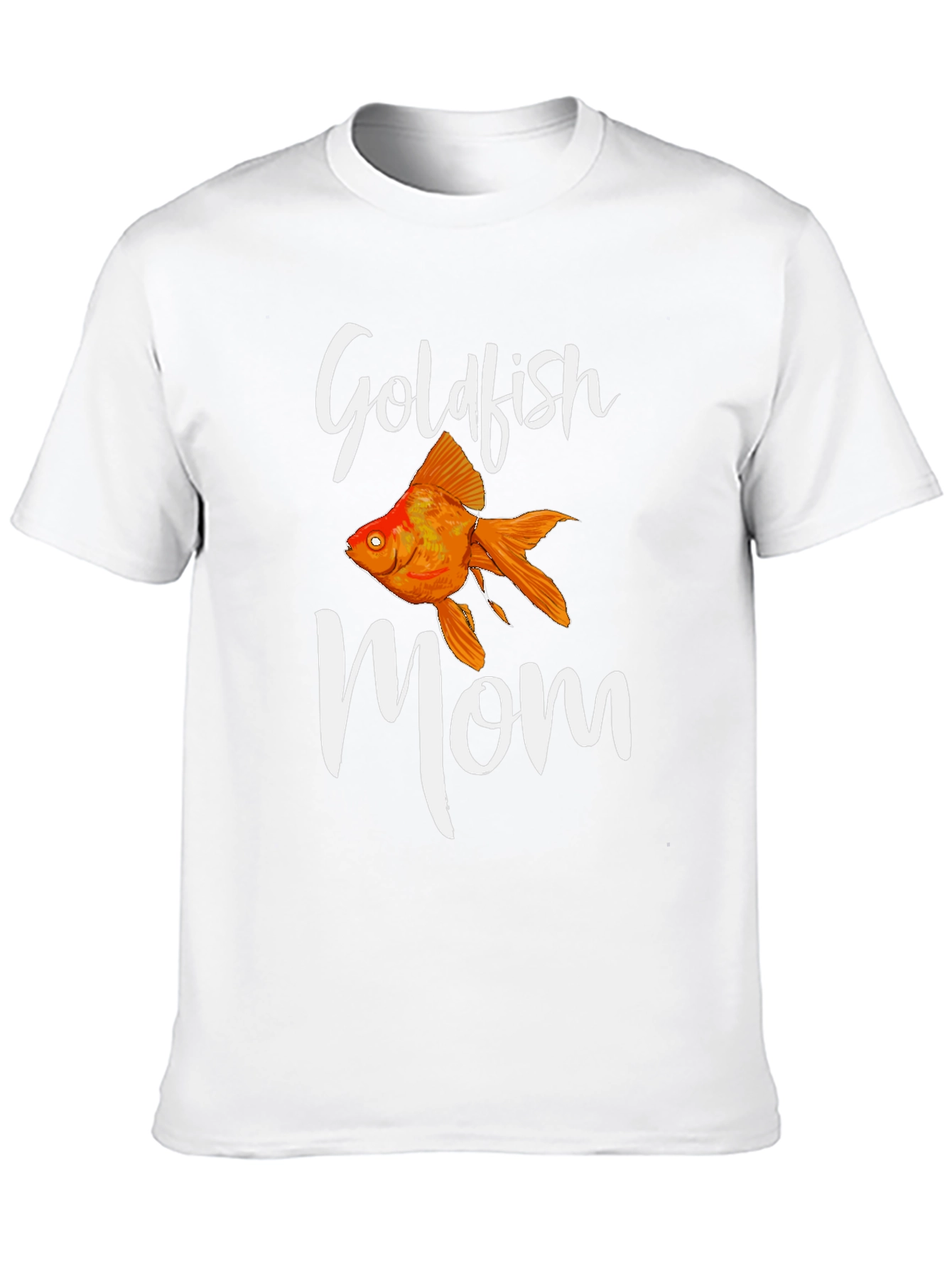 Black Goldfish Mom T-Shirt - Black Cotton Tee view 10
