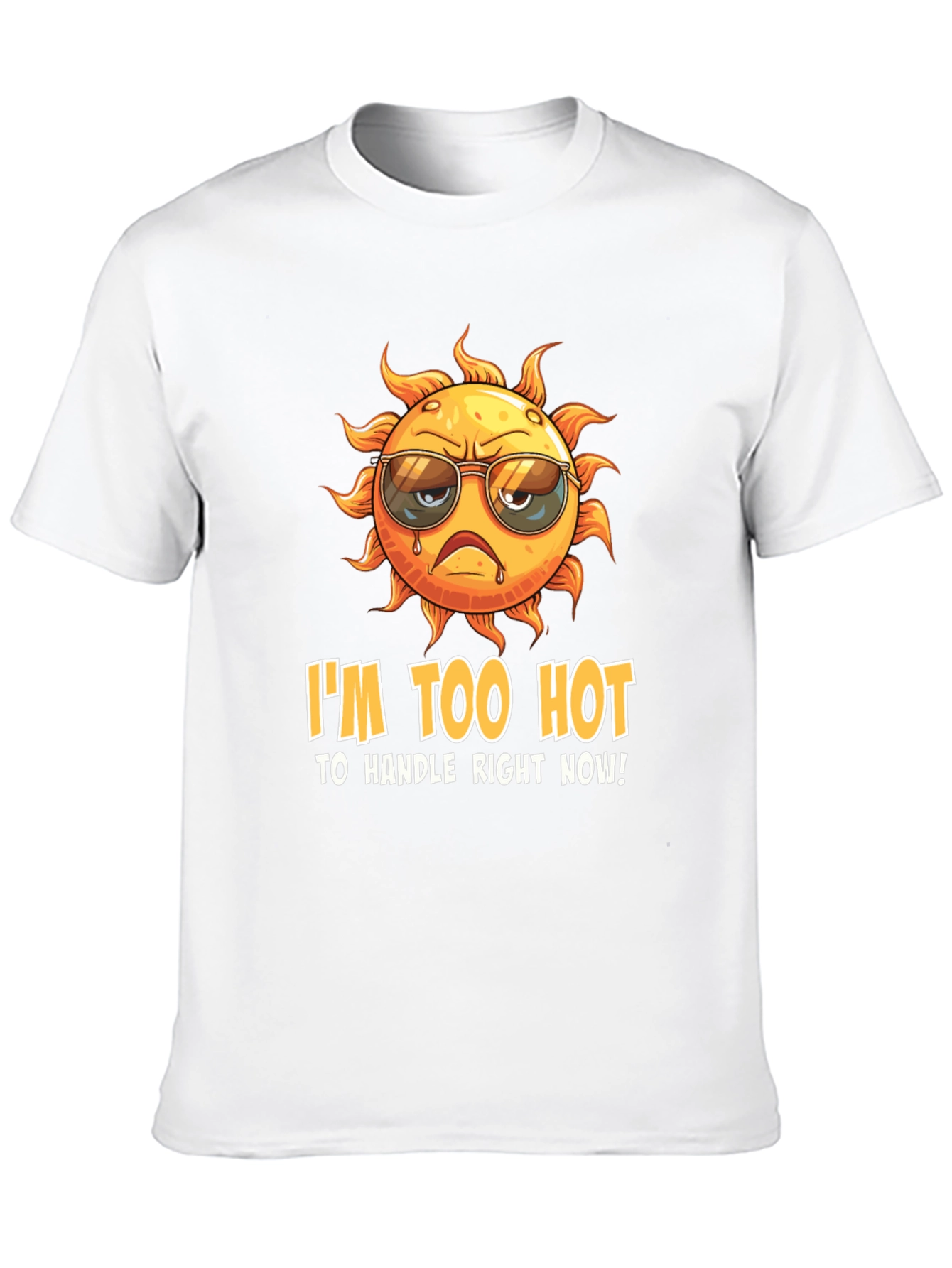 Black I'm Too Hot to Handle Funny Graphic Tee view 10
