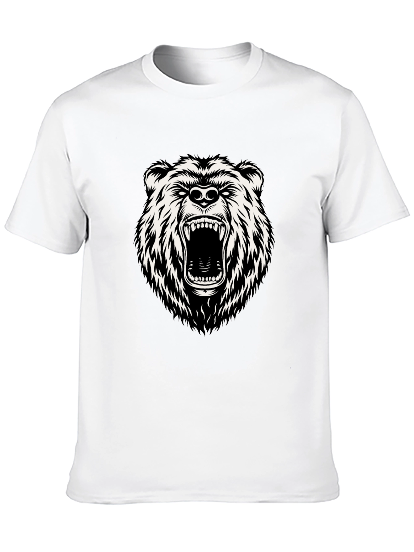 Black Men's Black Bear Graphic T-Shirt view 10