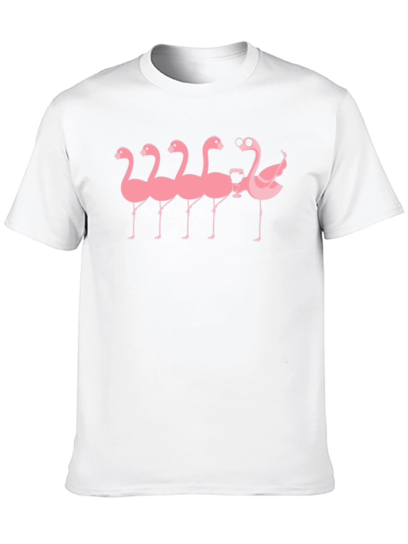 Black Black T-Shirt with Flamingo Graphic view 10