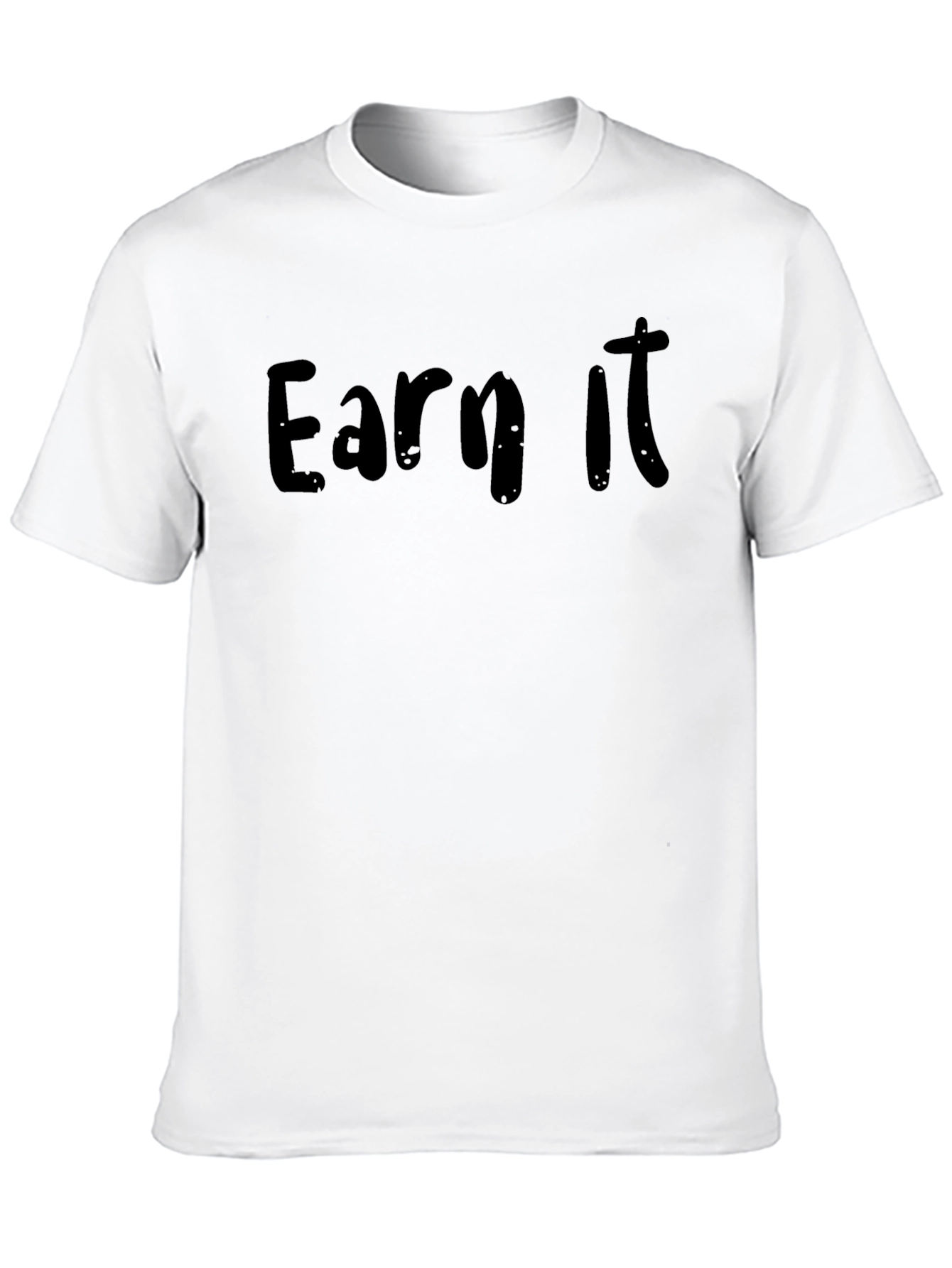 Black Earn It Black Cotton T-Shirt view 10