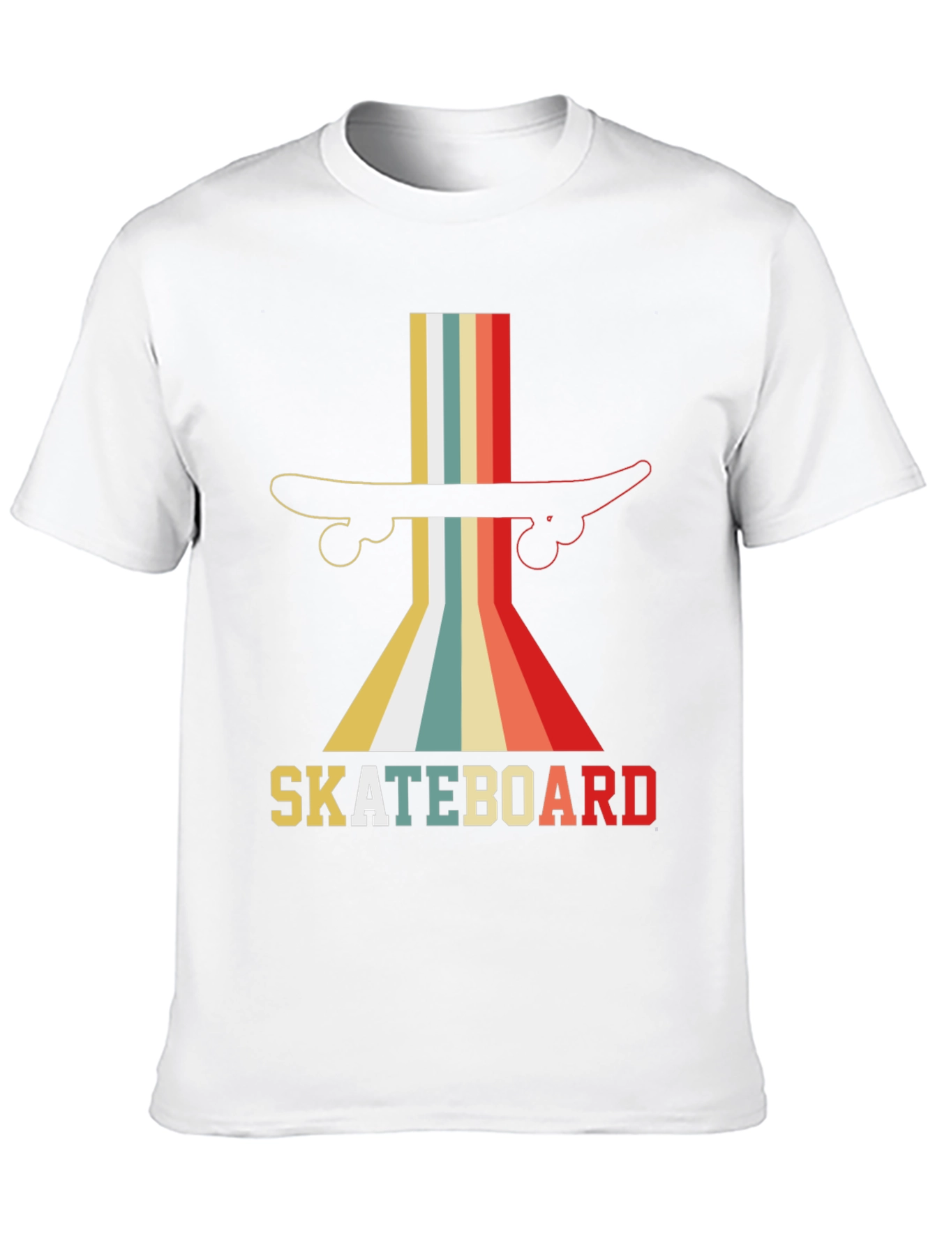 Black Retro Skateboard Graphic Tee - Vintage Style Shirt view 10