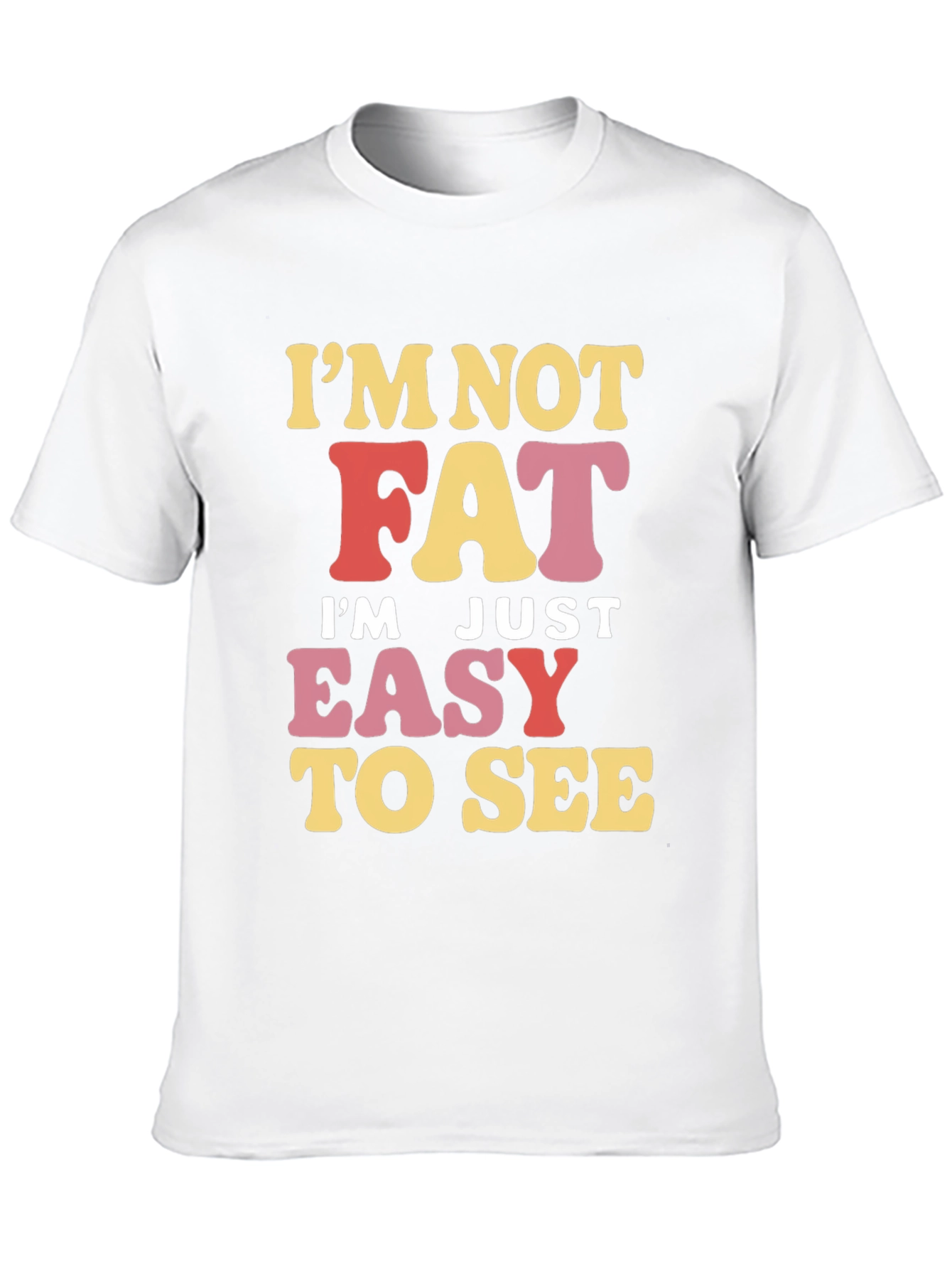 Black Funny 'I'm Not Fat' Graphic Tee view 10