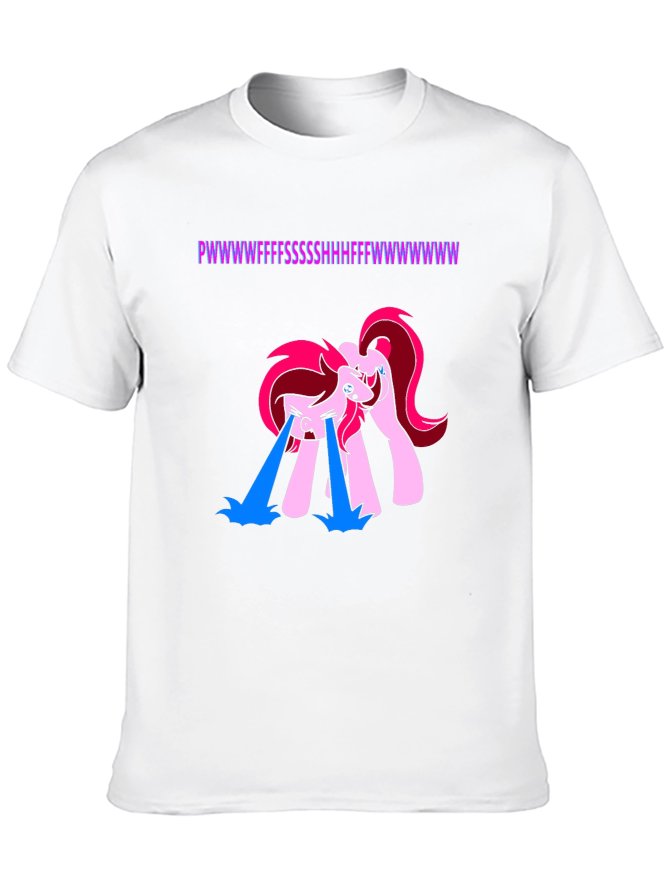 Black Funny Crying Pony Black T-Shirt view 10