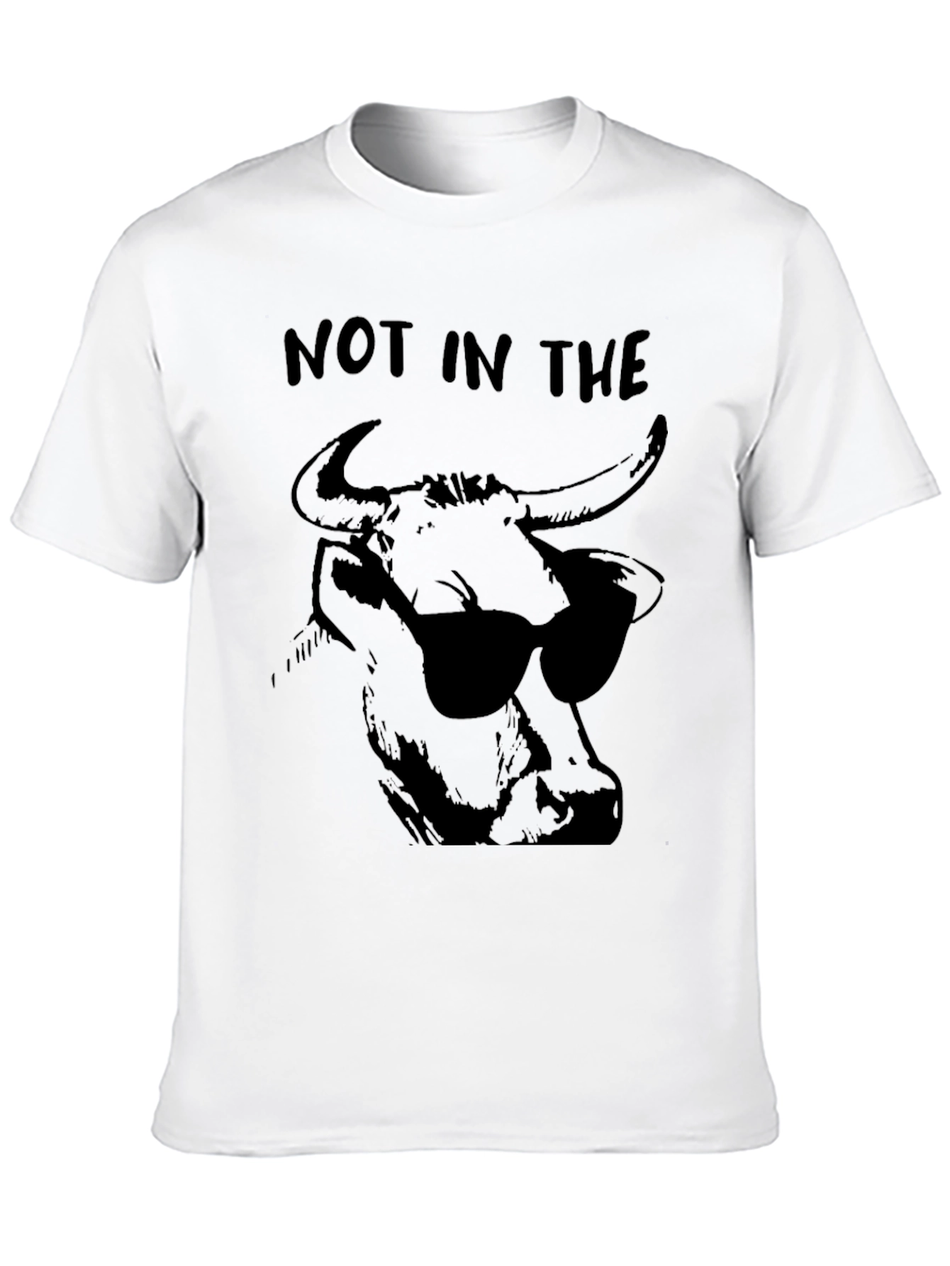 Black Cool Bull Graphic T-Shirt - Not in the Mood Tee view 10