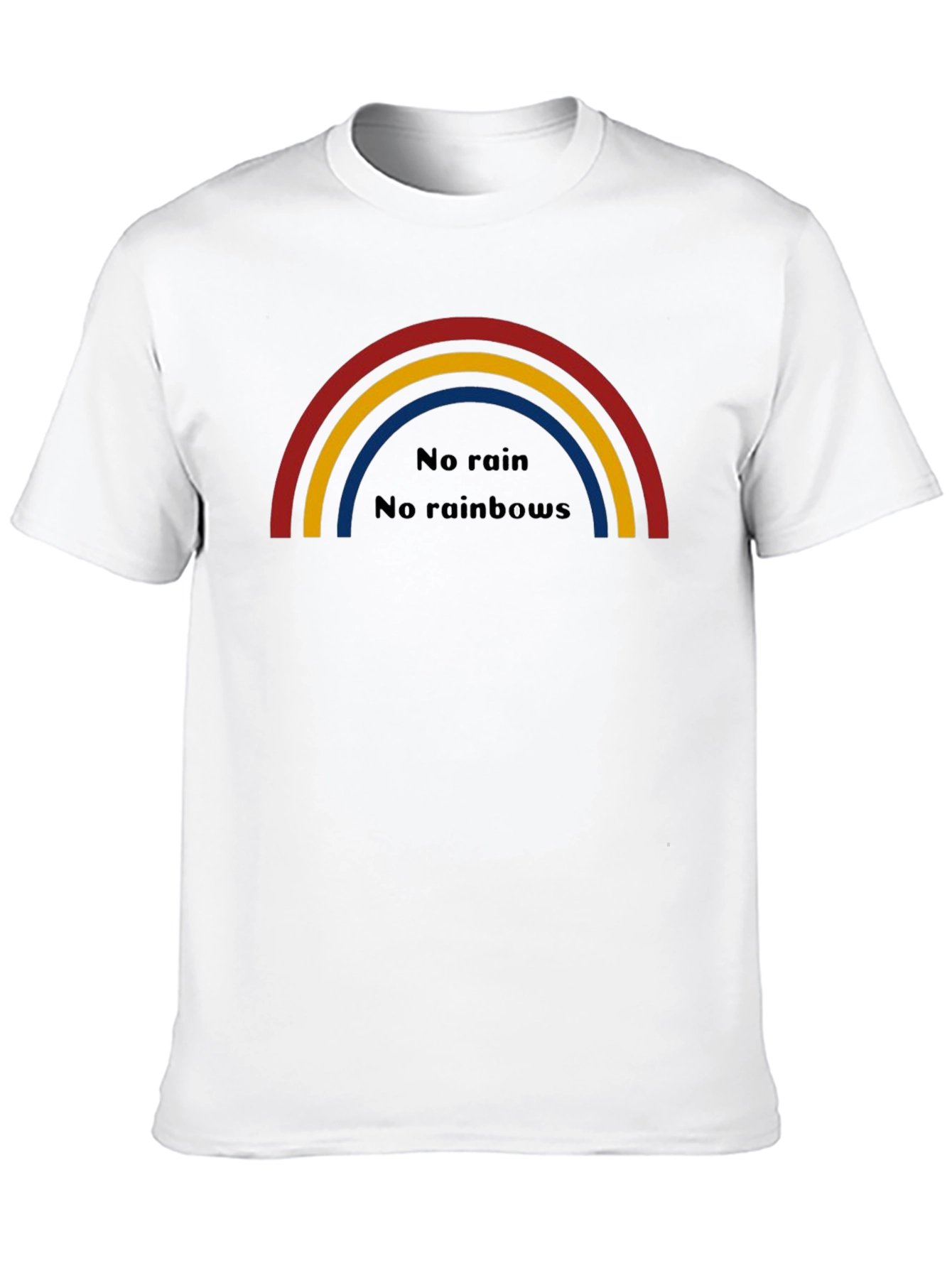 Black No Rain No Rainbows Black T-Shirt view 10