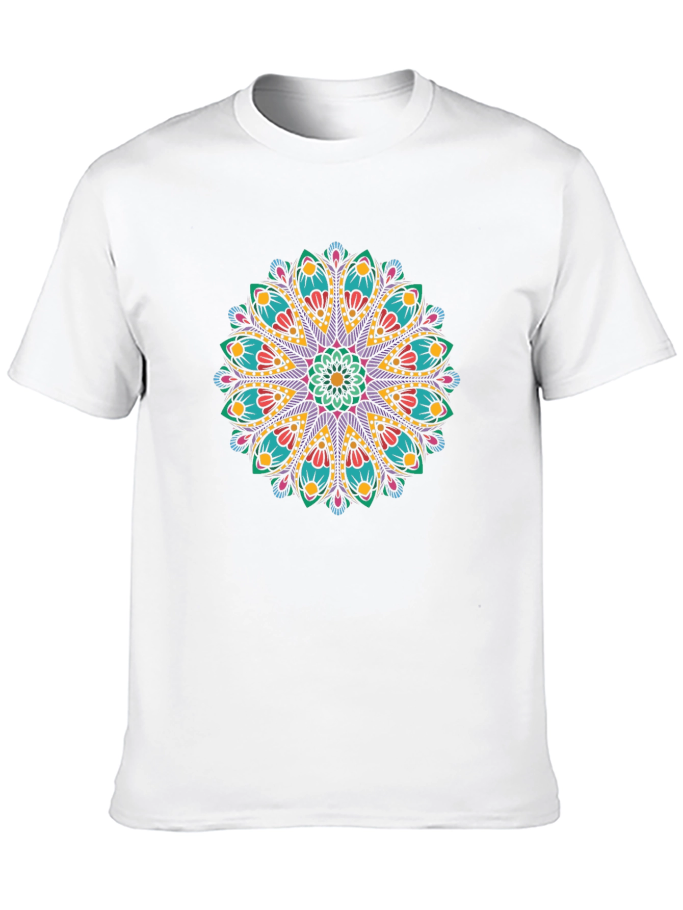 Black Mandala Graphic Print Black T-Shirt view 10