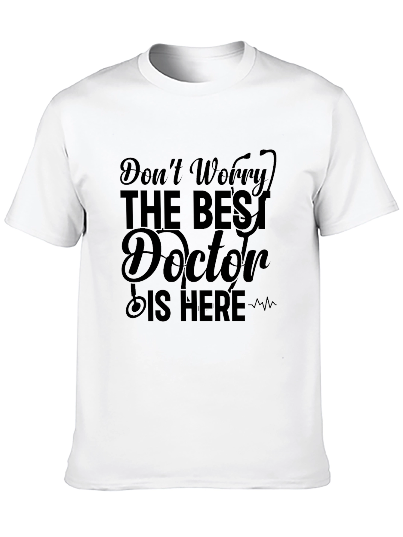 Black Best Doctor Here Black Graphic Tee view 10
