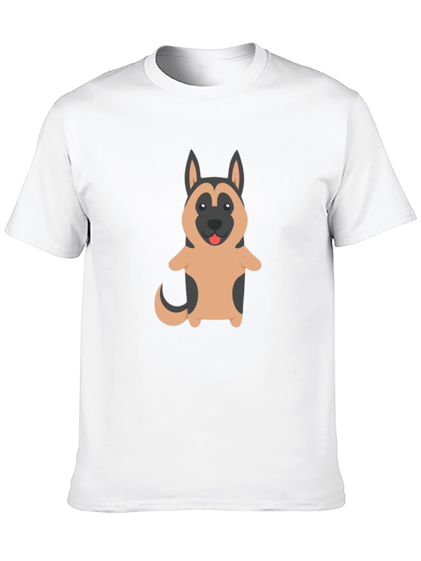 Black German Shepherd Dog Cartoon Graphic T-Shirt view 10
