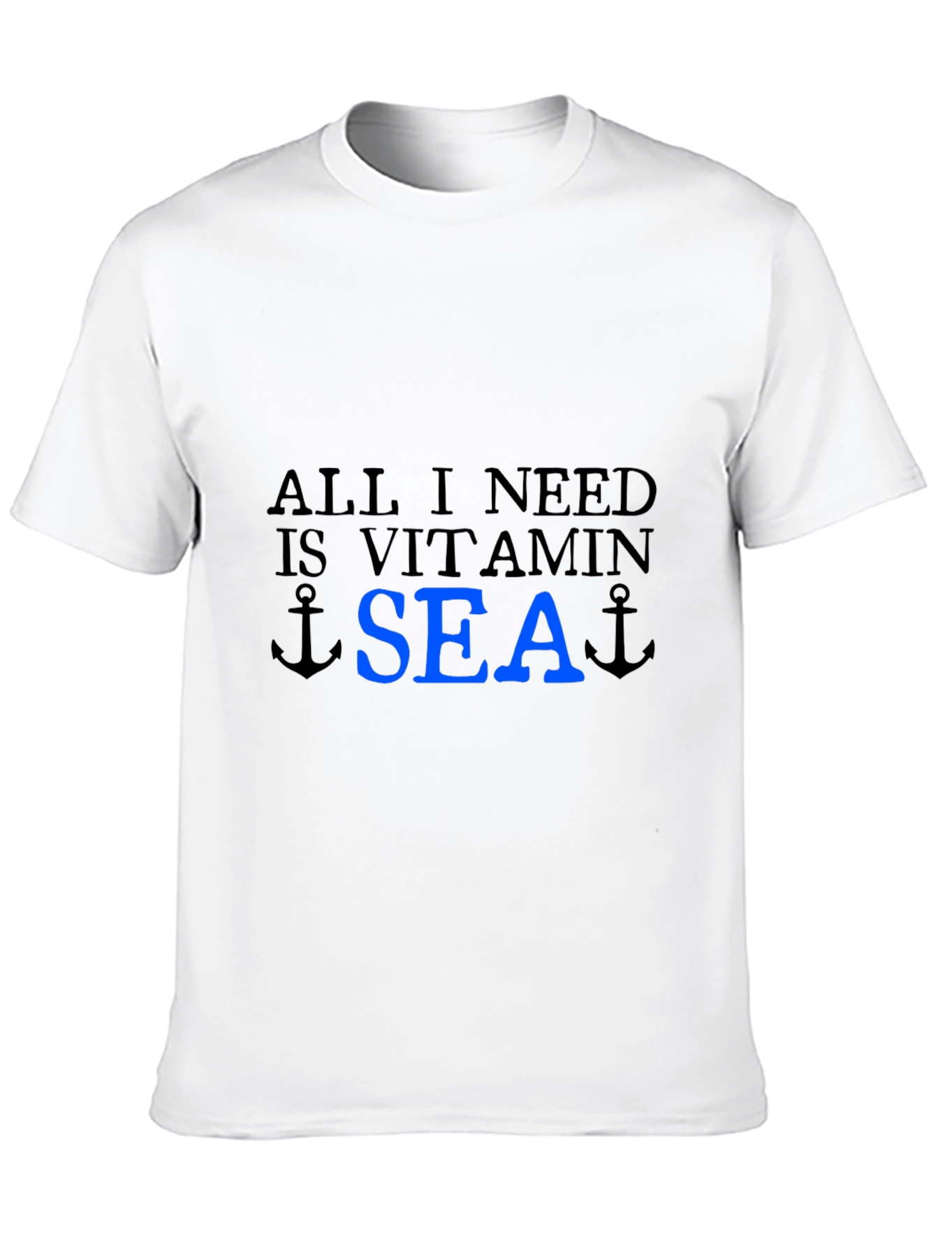 Black Vitamin Sea T-Shirt - Black Cotton Tee view 10