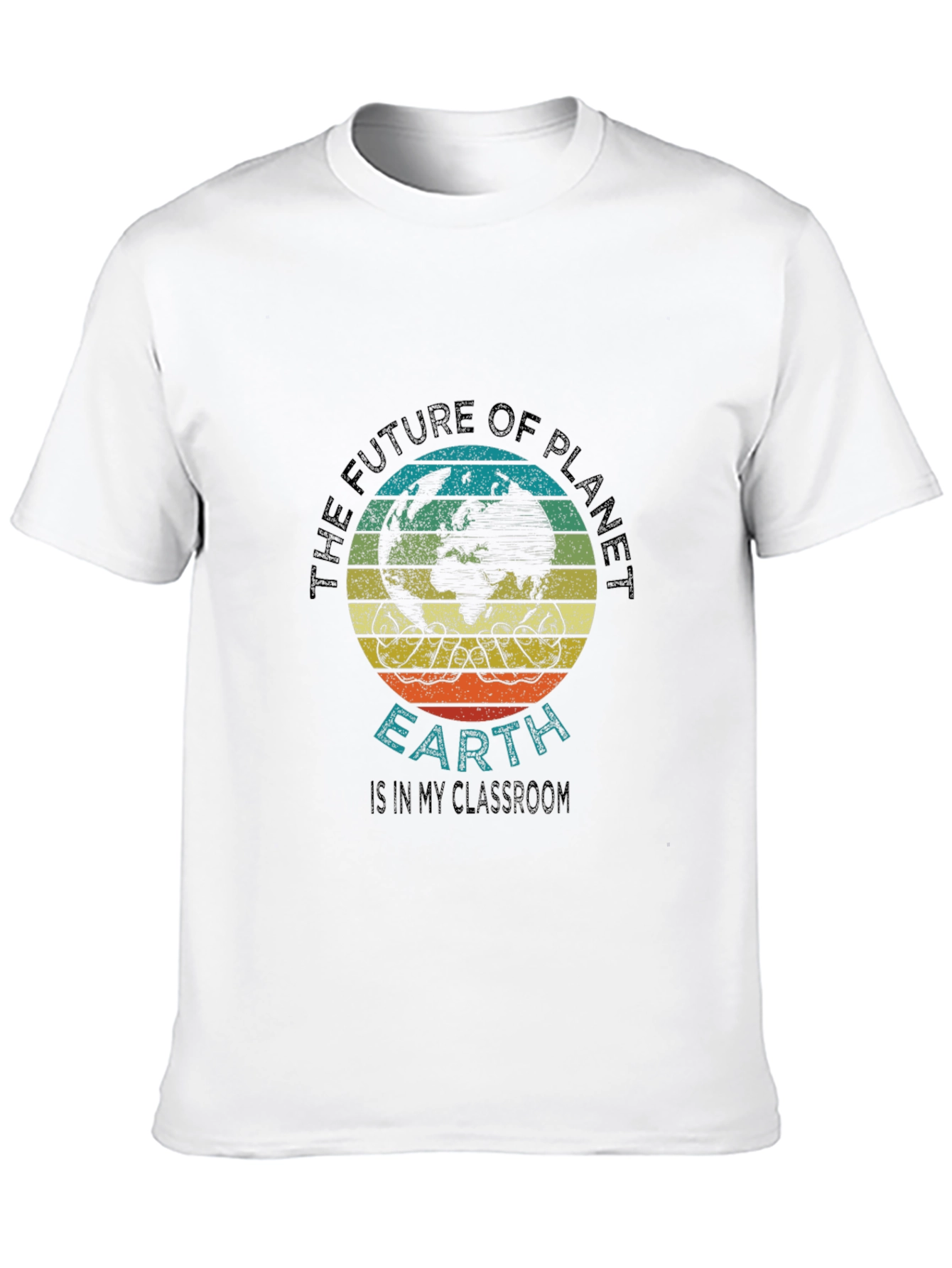 Black Planet Earth Classroom T-Shirt view 10