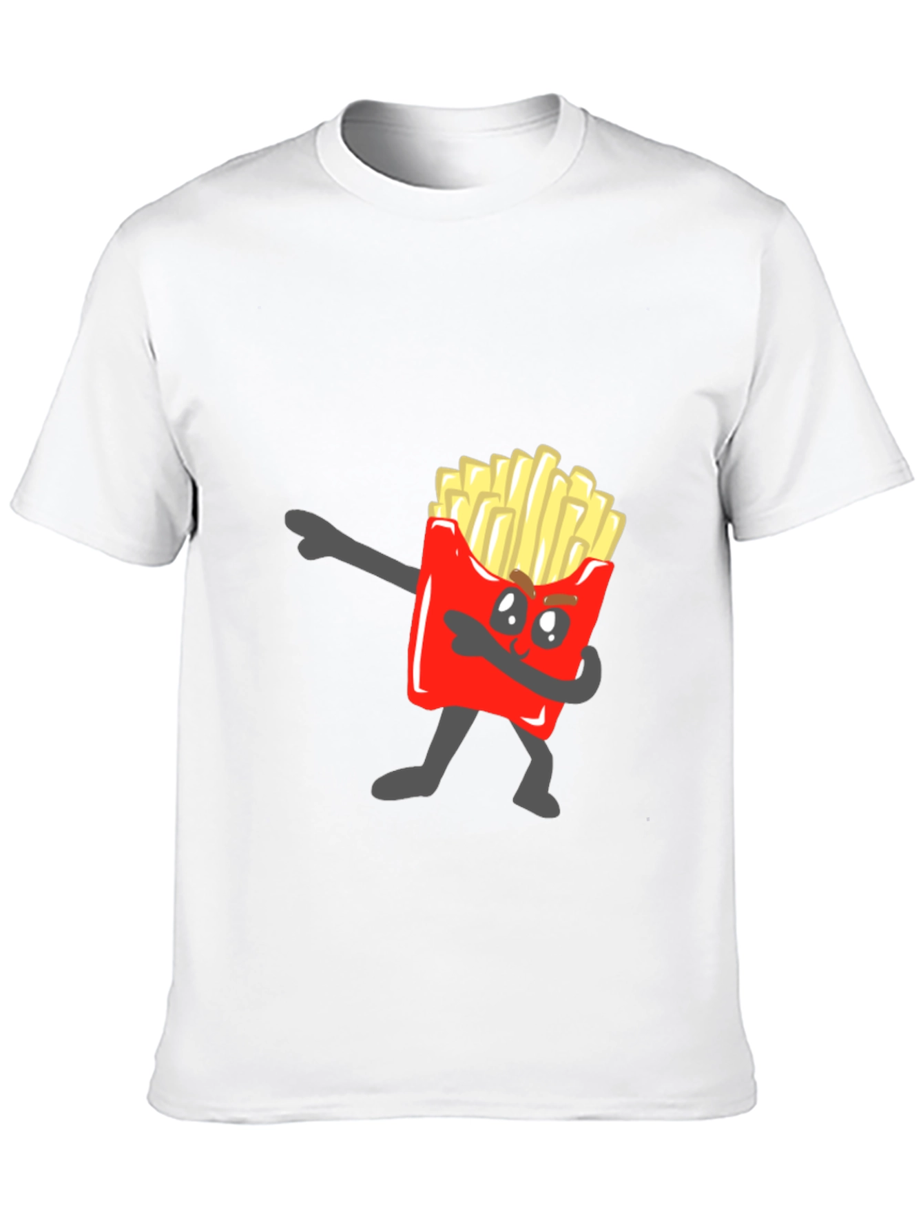Black Funny French Fry Dab T-Shirt - Unique Design view 10