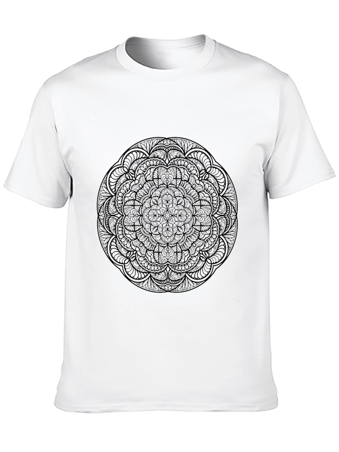 Black Black Mandala Graphic T-Shirt view 10