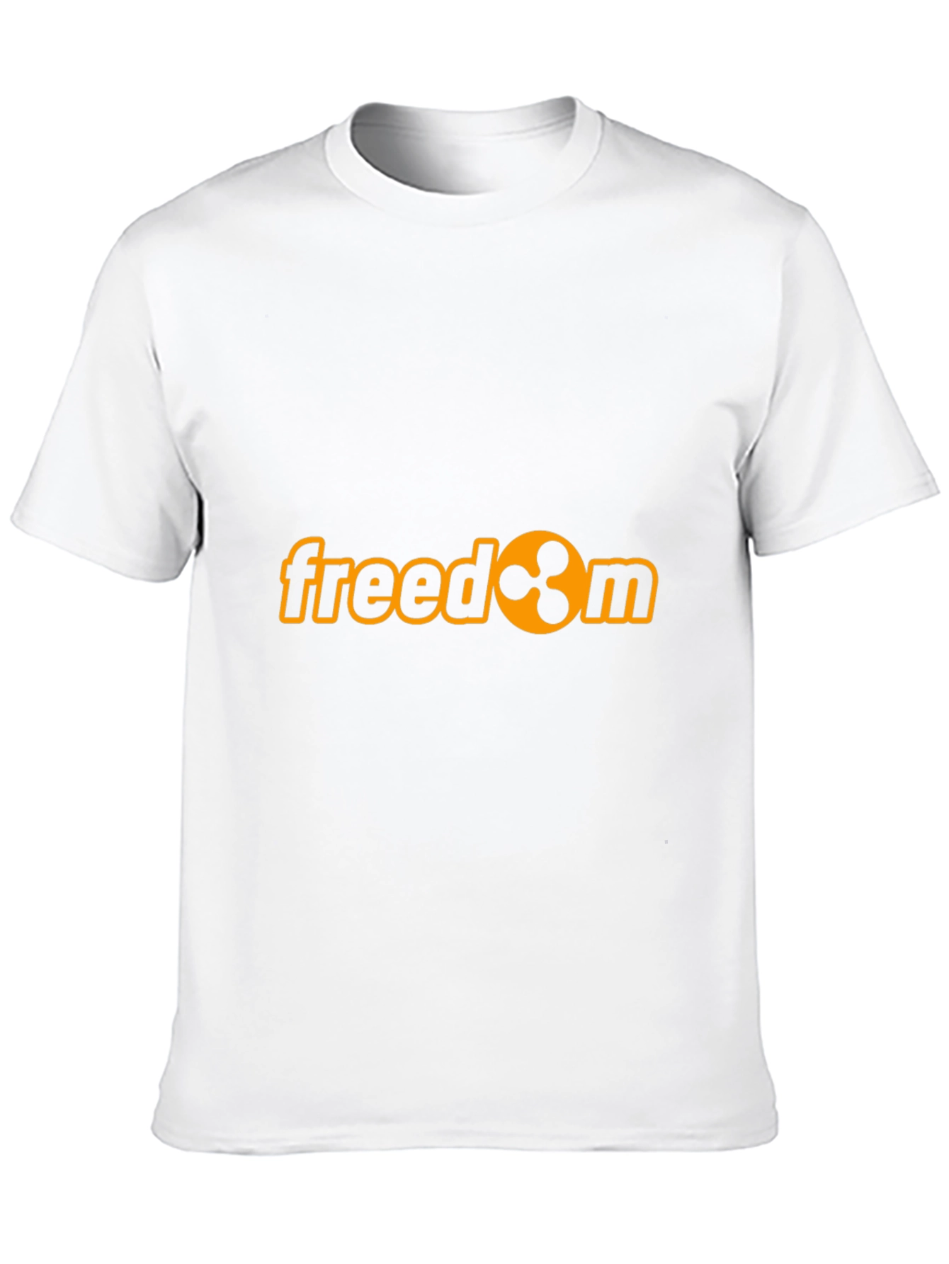 Black Freedom Ripple Cryptocurrency Graphic T-Shirt view 10