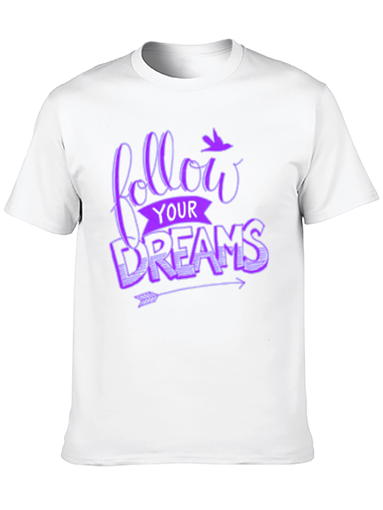 Black Follow Your Dreams Graphic Tee - Unisex Black T-Shirt view 10