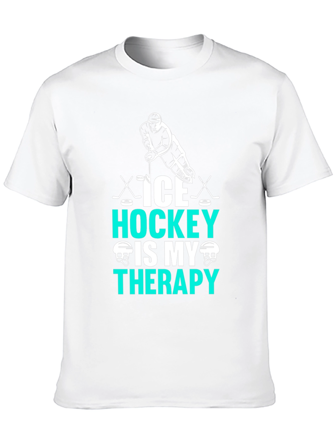 Black Ice Hockey Therapy Graphic T-Shirt for Hockey Lovers view 10
