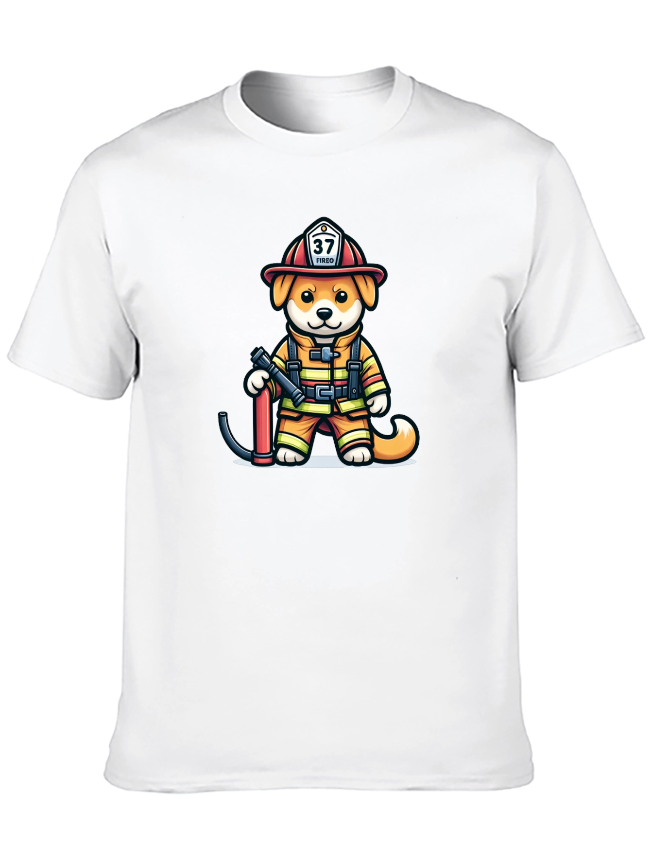 Black Firefighter Dog T-Shirt: Fired Up Pup! view 10
