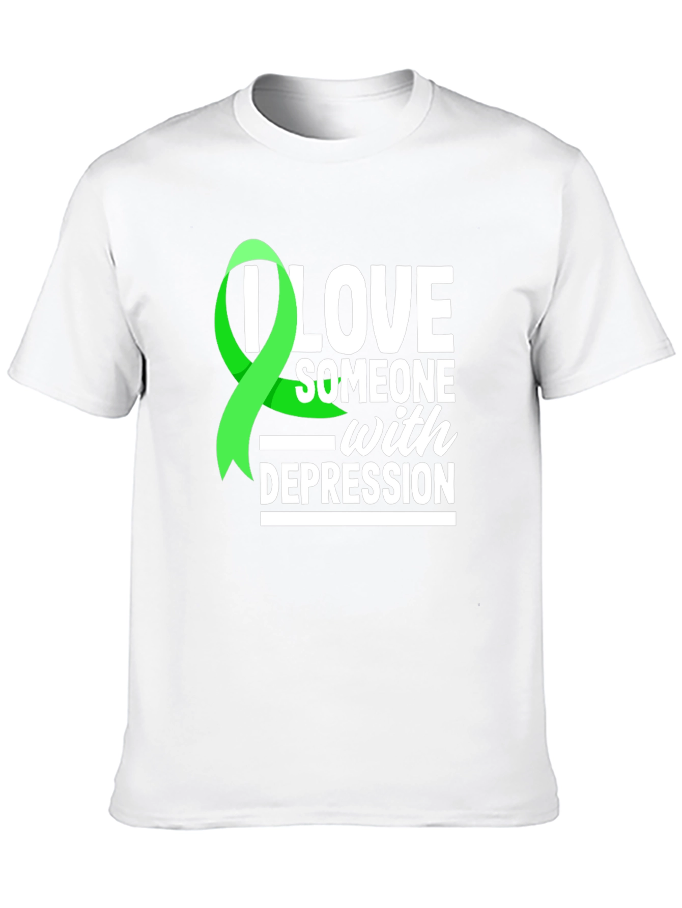 Black I Love Someone With Depression Awareness T-Shirt view 10
