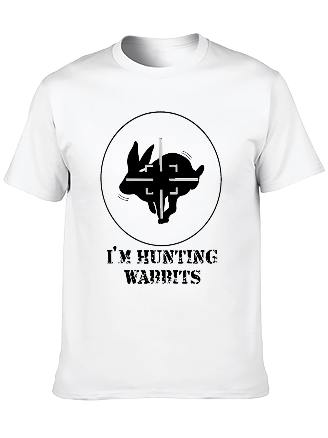 Black I'm Hunting Wabbits T-Shirt view 10