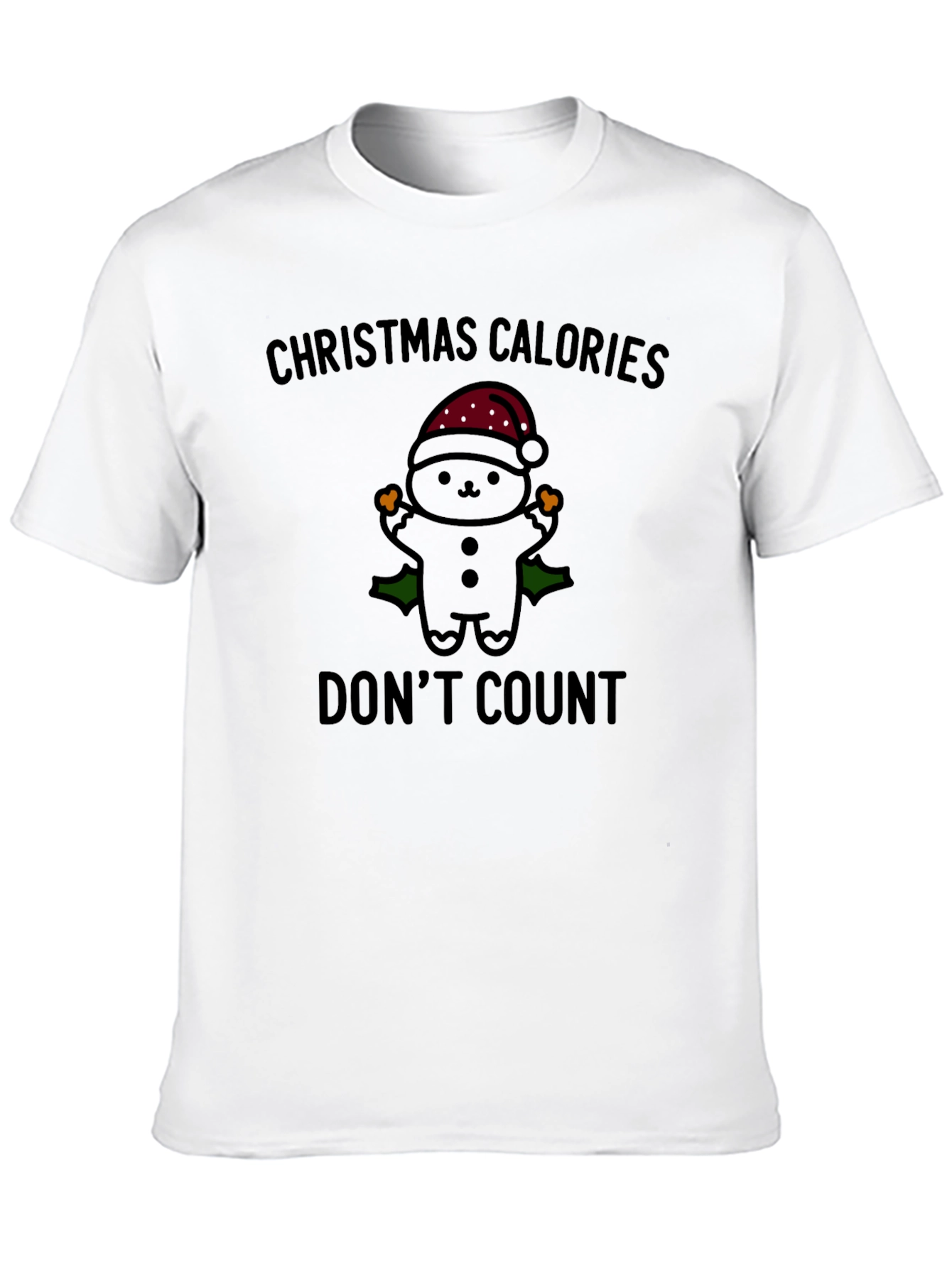 Black Christmas Calories Don't Count T-Shirt view 10