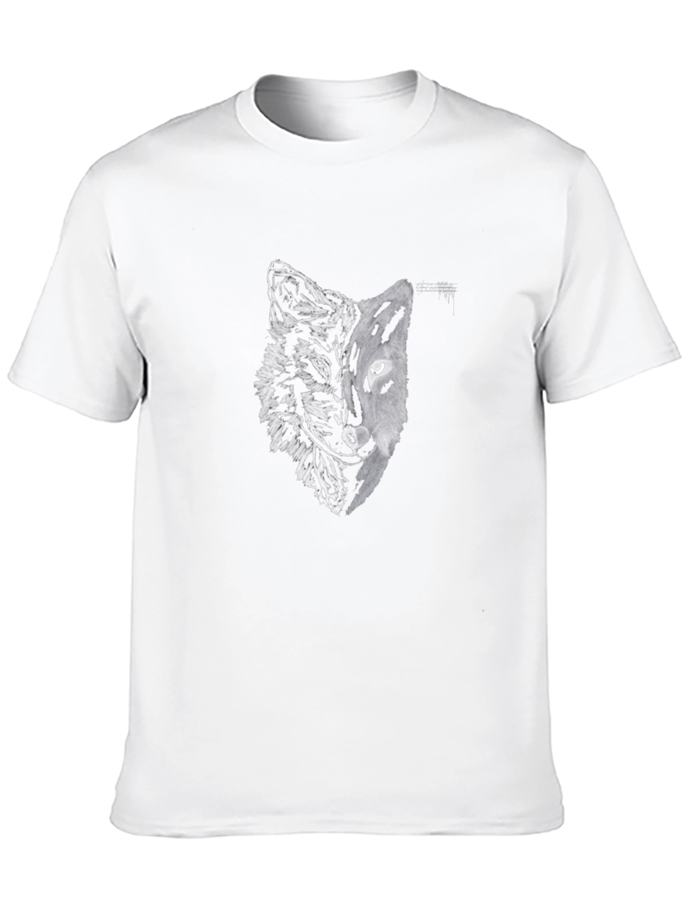 Black Wolf & Tiger Graphic Tee - Stylish Black T-Shirt view 10