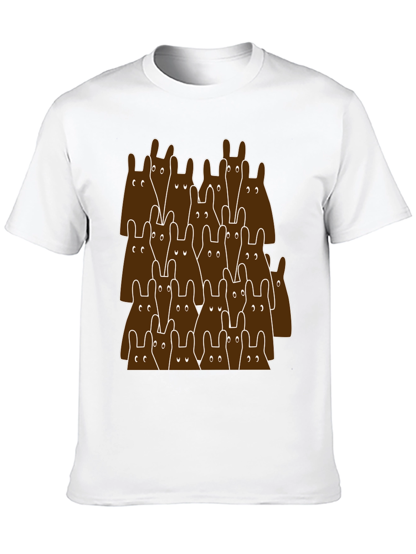 Black Funny Bear Graphic Tee - Unique Animal Print Shirt view 10