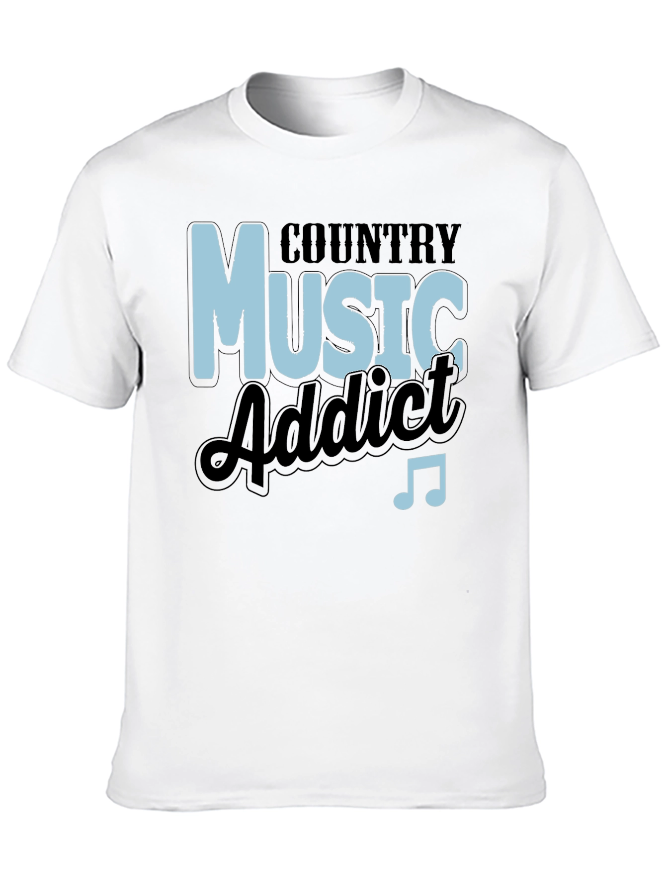 Black Country Music Addict Black T-Shirt view 10