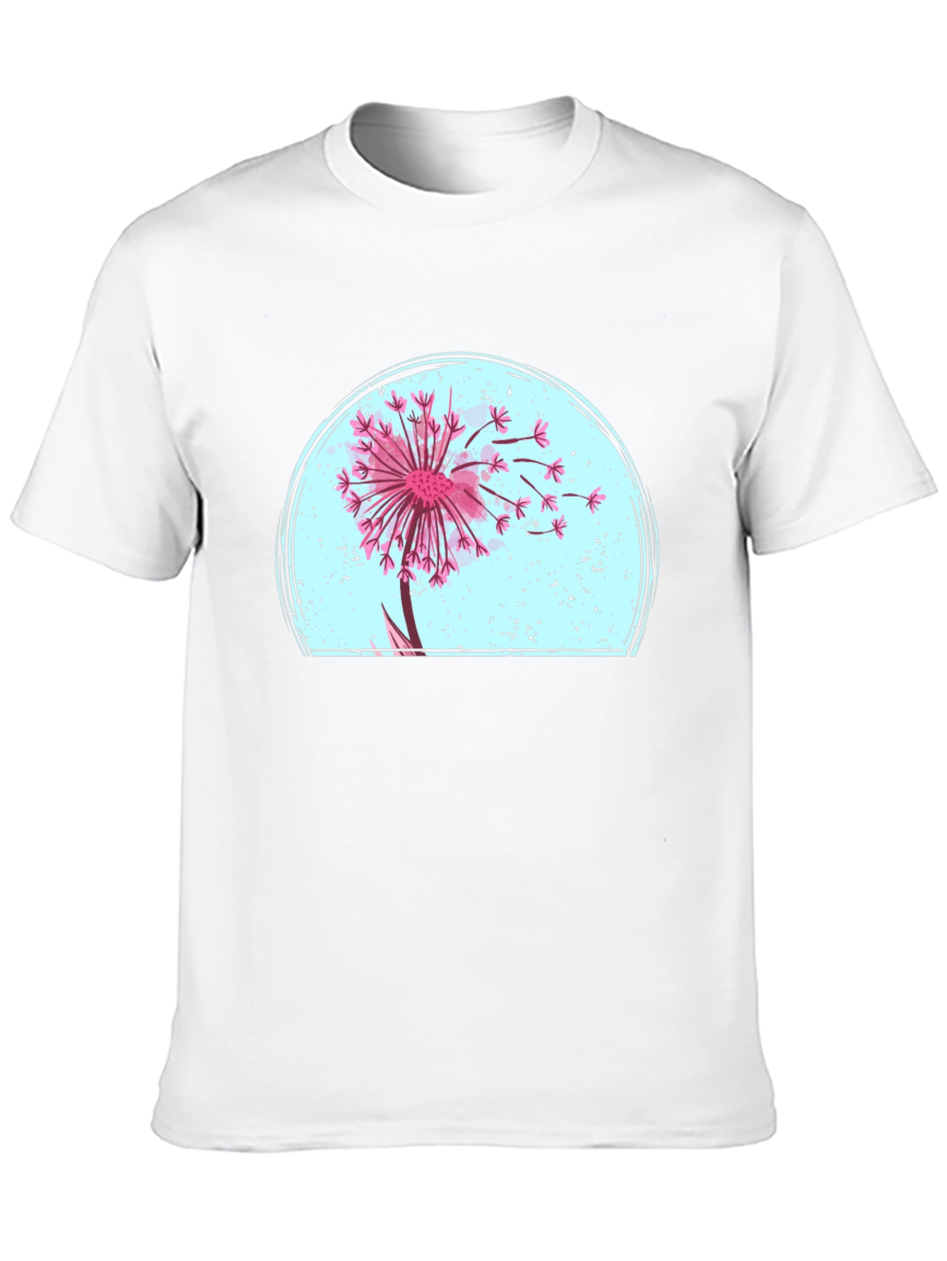 Black Dandelion Graphic Tee - Relaxed Fit Black T-Shirt view 10